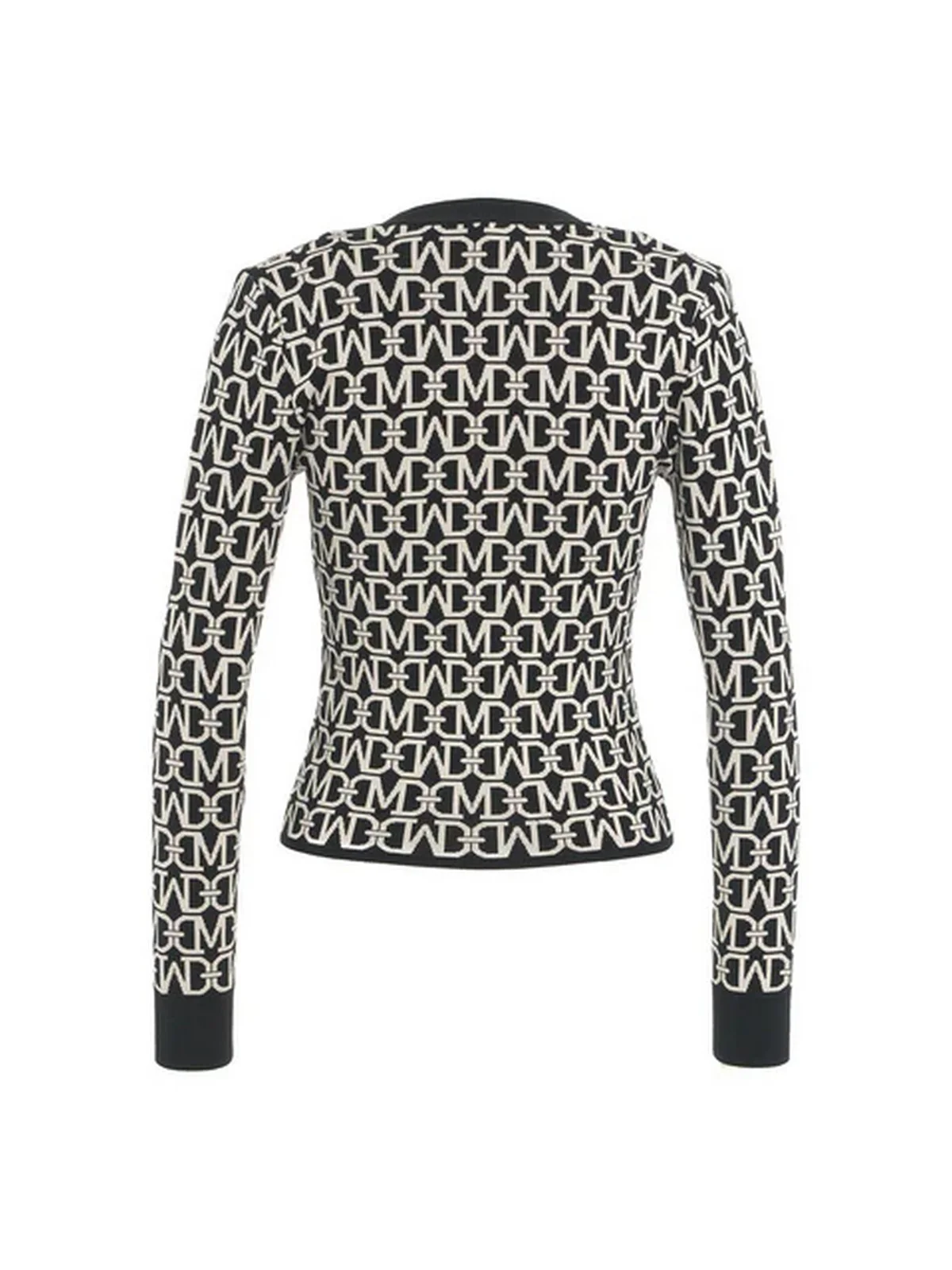 MARCIANO Cardigan Donna Mati Allover Jacquar 4YGR18 5036Z FJ42 Nero - Image 3