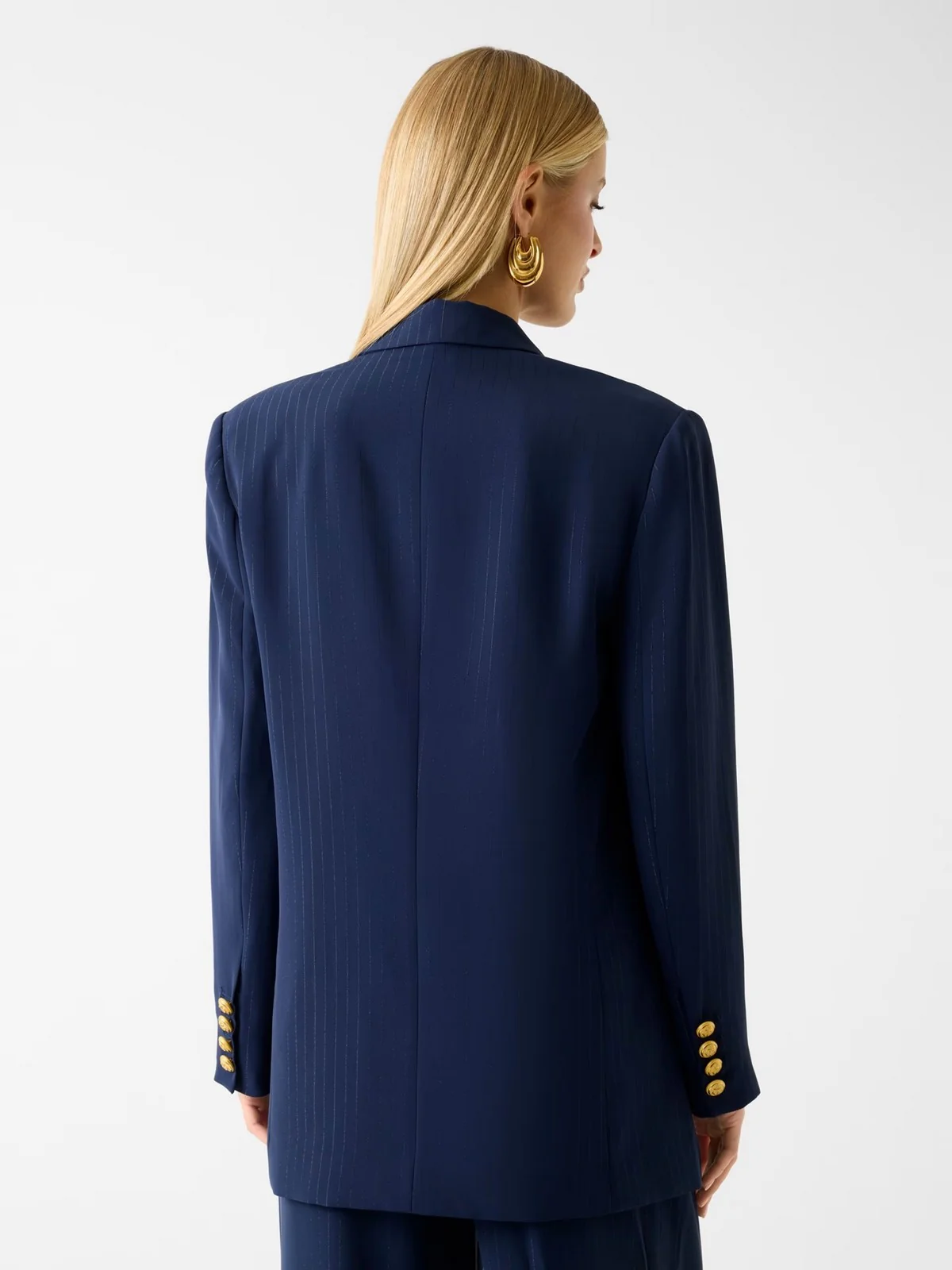 MARCIANO Giacca Donna NICLA DOUBLE BREASTED BLAZER 6RGN10 7438A FBEK SUITING BLUE PINSTRI - Image 3