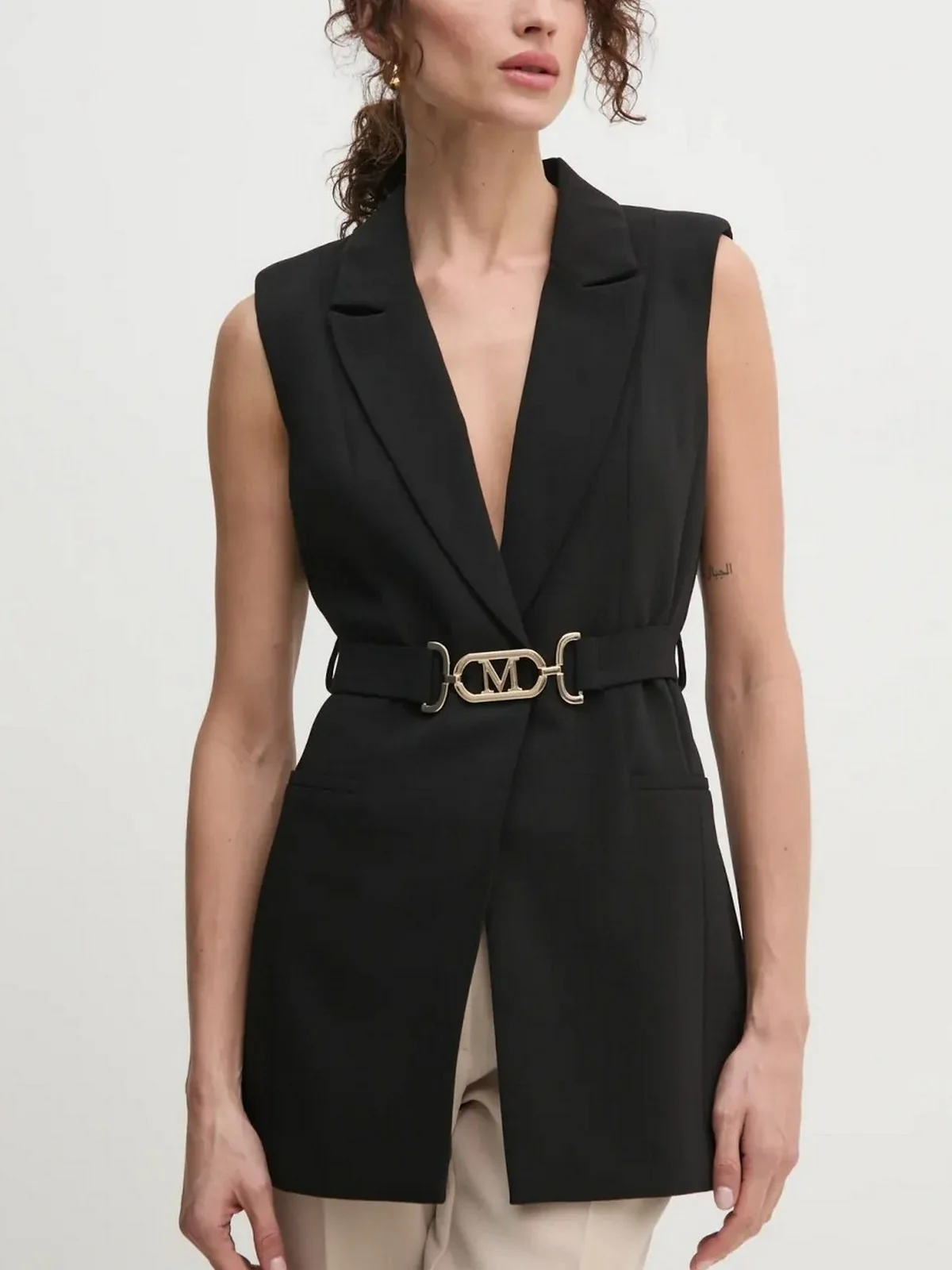 MARCIANO Gilet Donna BECKY BELTED VEST 5RGN03 7115A JBLK Nero - Image 2