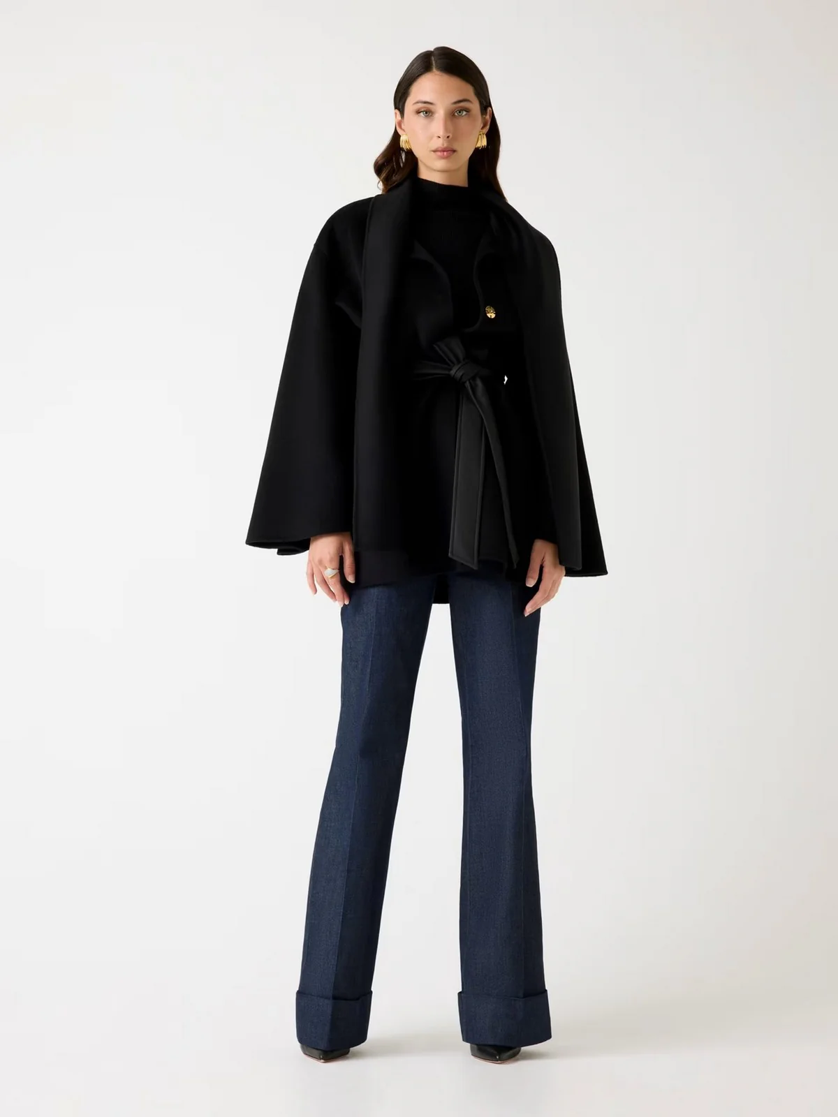 MARCIANO Giubbino Donna ELLA WIDE SLEEVES CAPE 5BGL01 7125A JBLK Jet Black A996 - Image 3