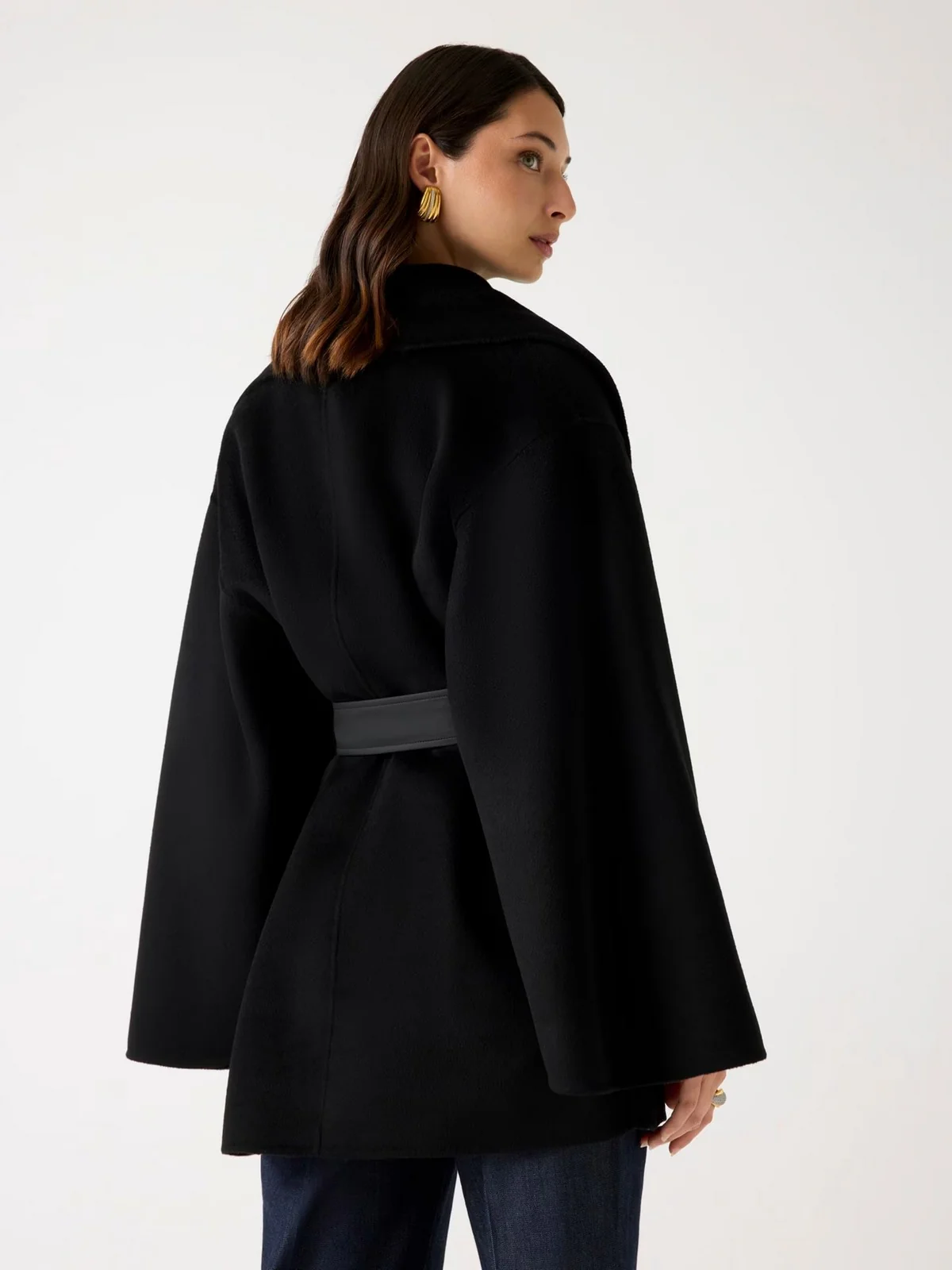 MARCIANO Giubbino Donna ELLA WIDE SLEEVES CAPE 5BGL01 7125A JBLK Jet Black A996 - Image 4