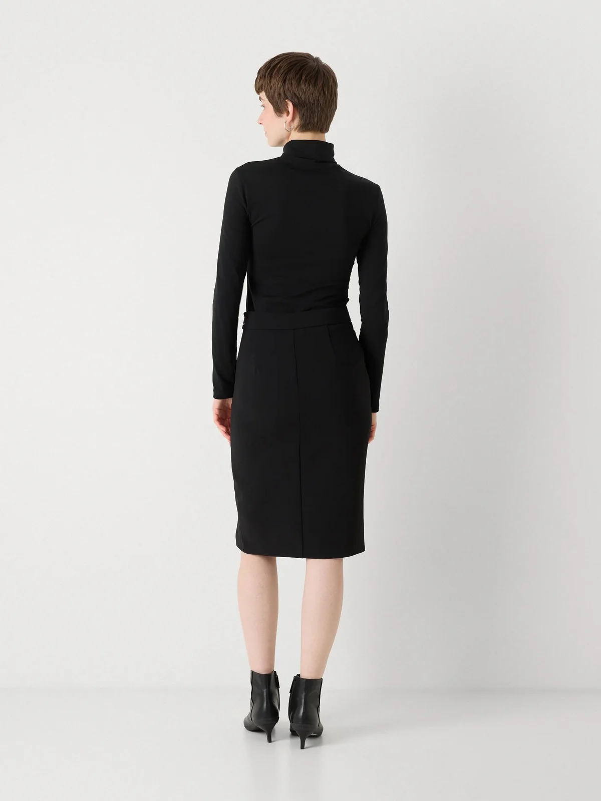 MARCIANO Gonna Donna ELLA W/CHAIN MIDI SKIRT 5YGD07 7357A JBLK Jet Black A996 - Image 4