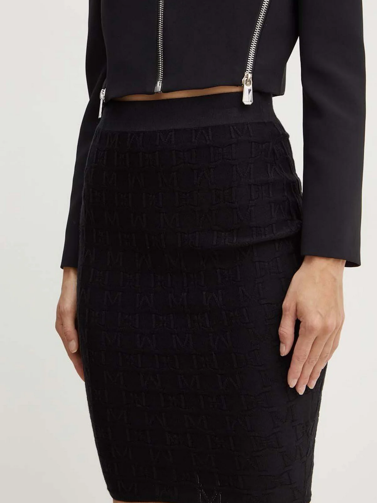MARCIANO Gonna Donna Marti Allover Logo P 4YGD23 5718Z JBLK Nero - Image 2