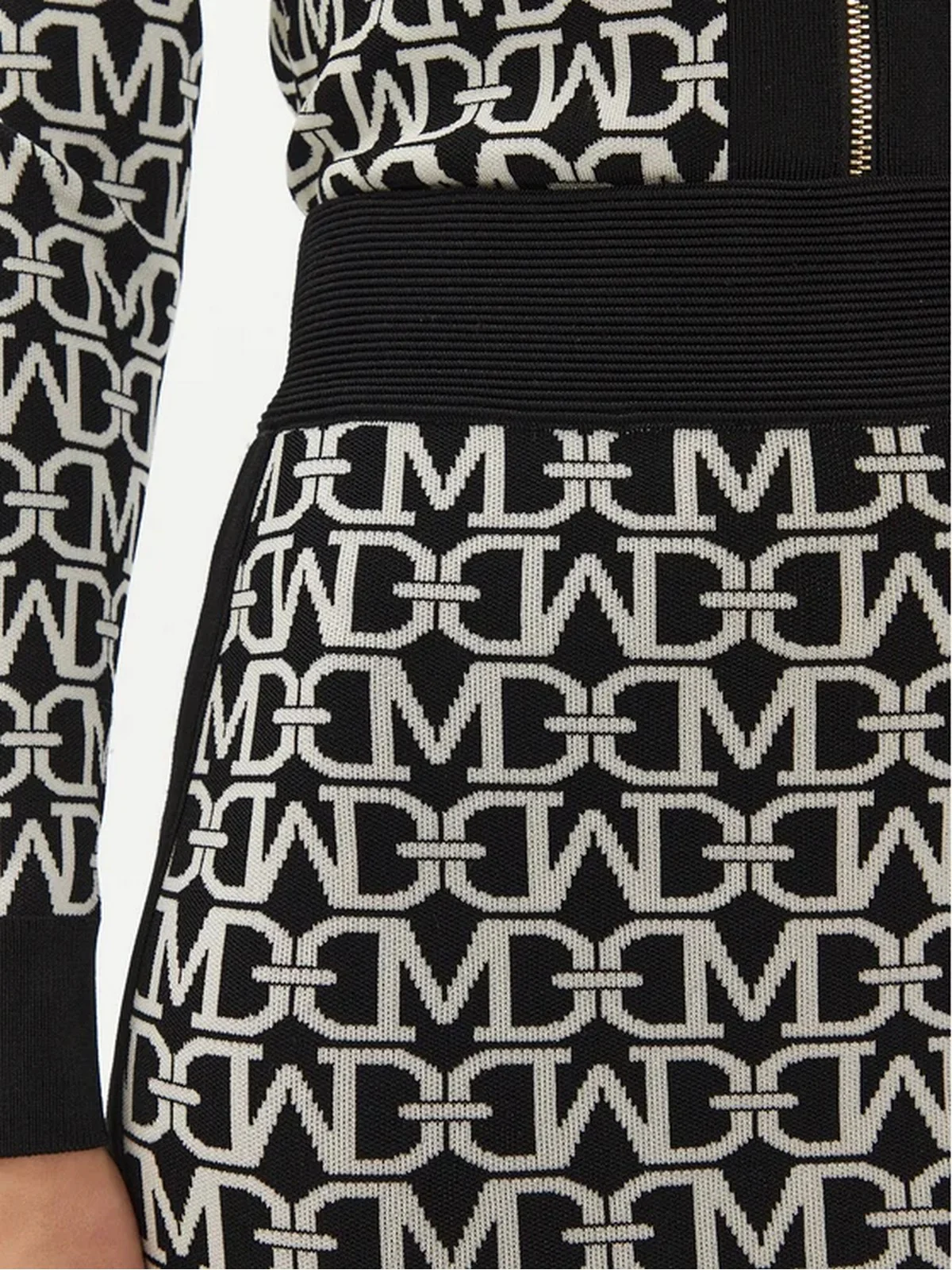 MARCIANO Gonna Donna Mati Allover Jacquar 4YGD17 5036Z FJ42 Nero - Image 4