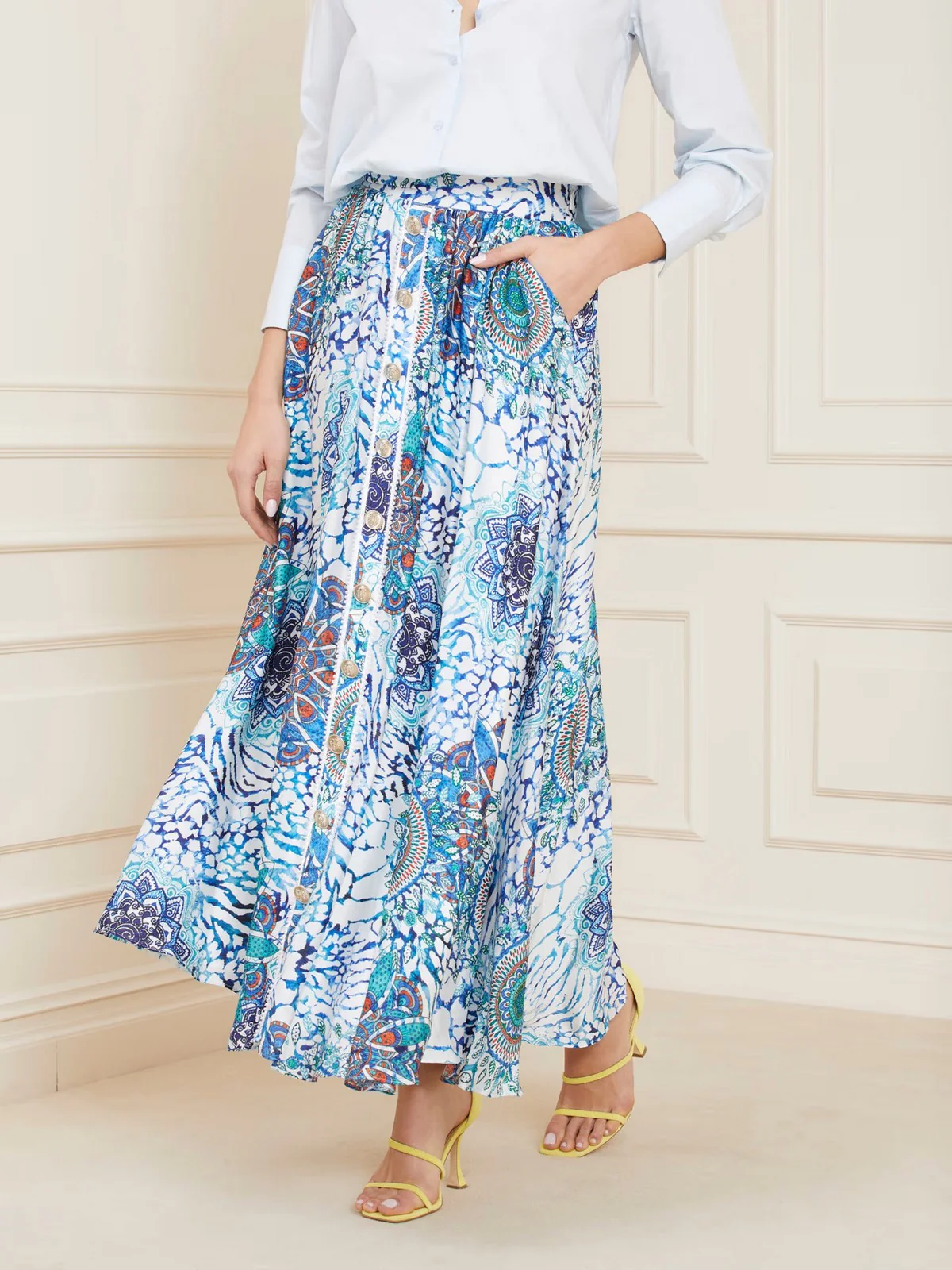 MARCIANO Gonna Donna MINA SKIRT PRINTED 4GGD01 9739Z P7PU Multicolore - Image 2
