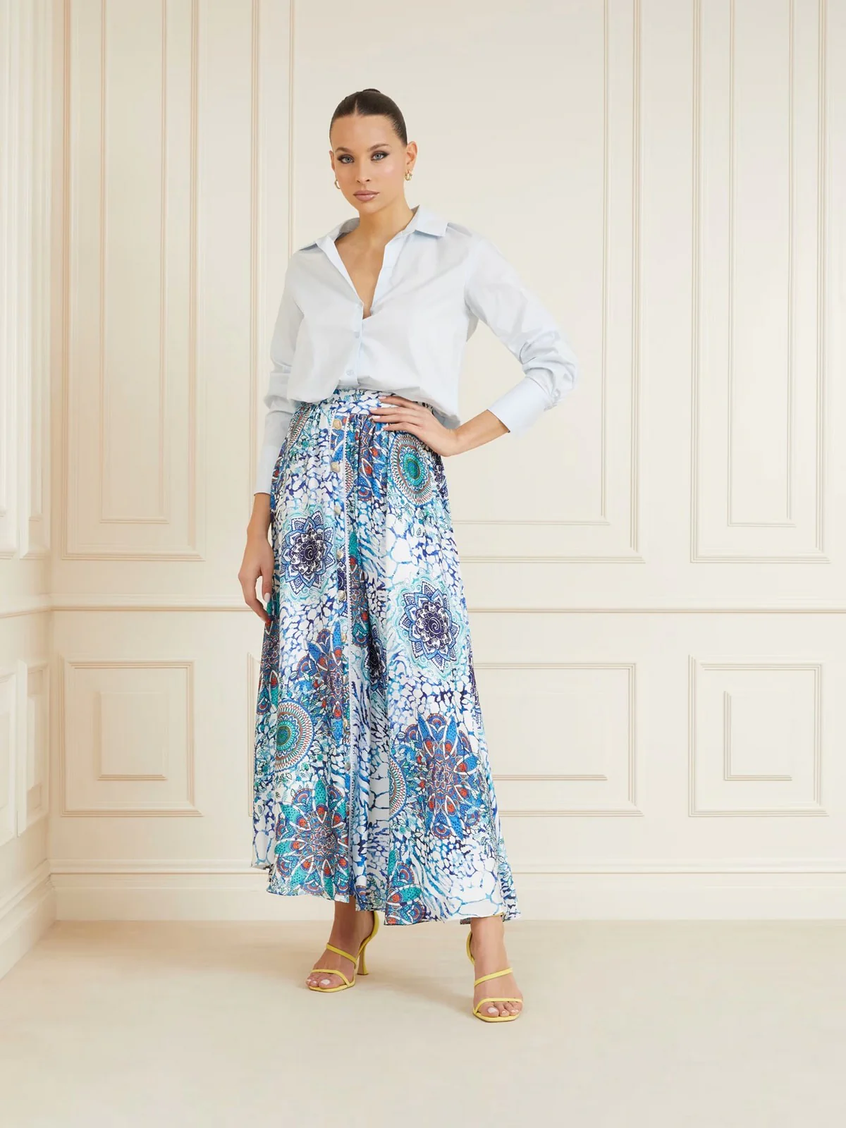 MARCIANO Gonna Donna MINA SKIRT PRINTED 4GGD01 9739Z P7PU Multicolore - Image 3