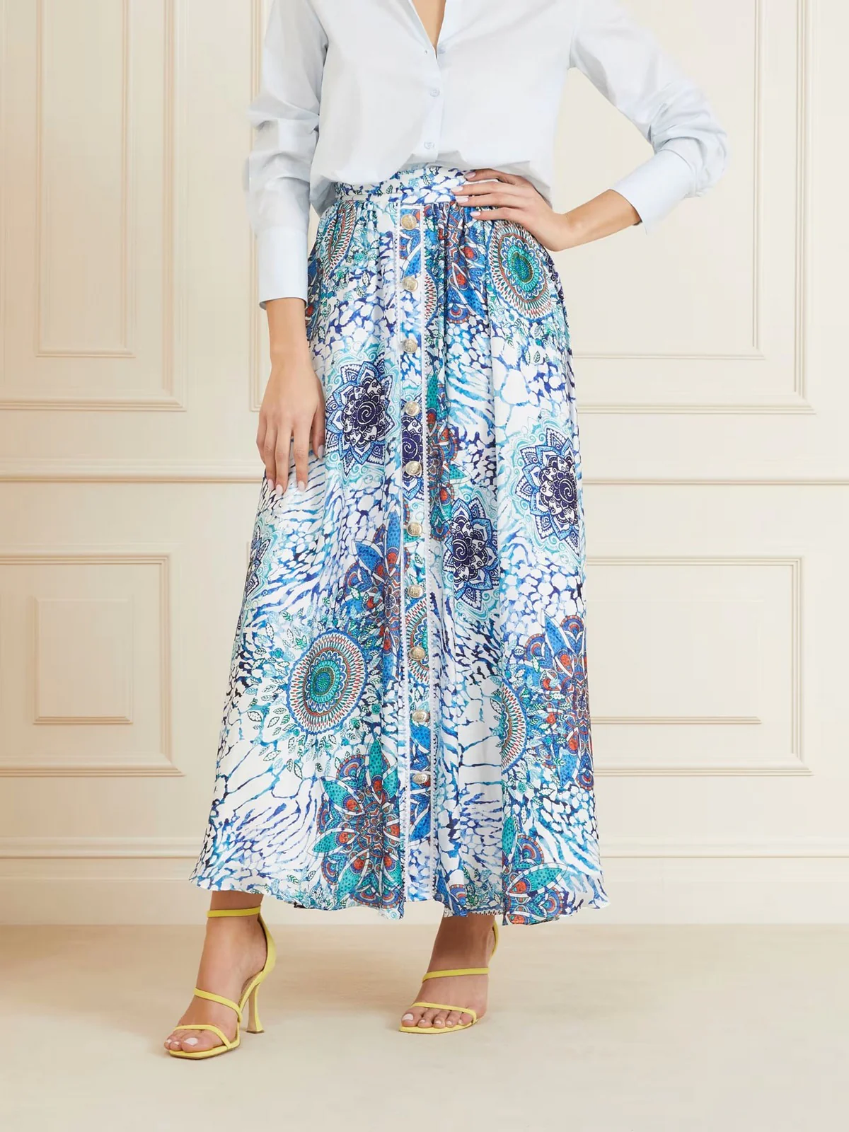 MARCIANO Gonna Donna MINA SKIRT PRINTED 4GGD01 9739Z P7PU Multicolore - Image 5