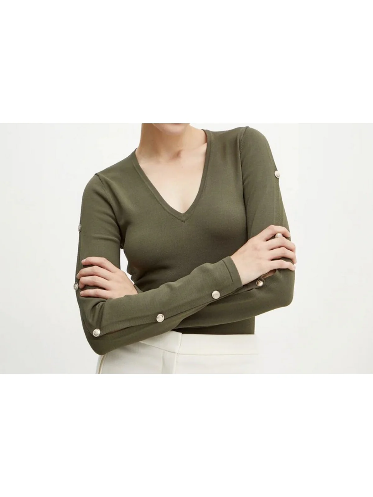 MARCIANO Maglia Donna Chiara Cut Out Ls To 4YGR16 5817Z G8F6 Verde - Image 4