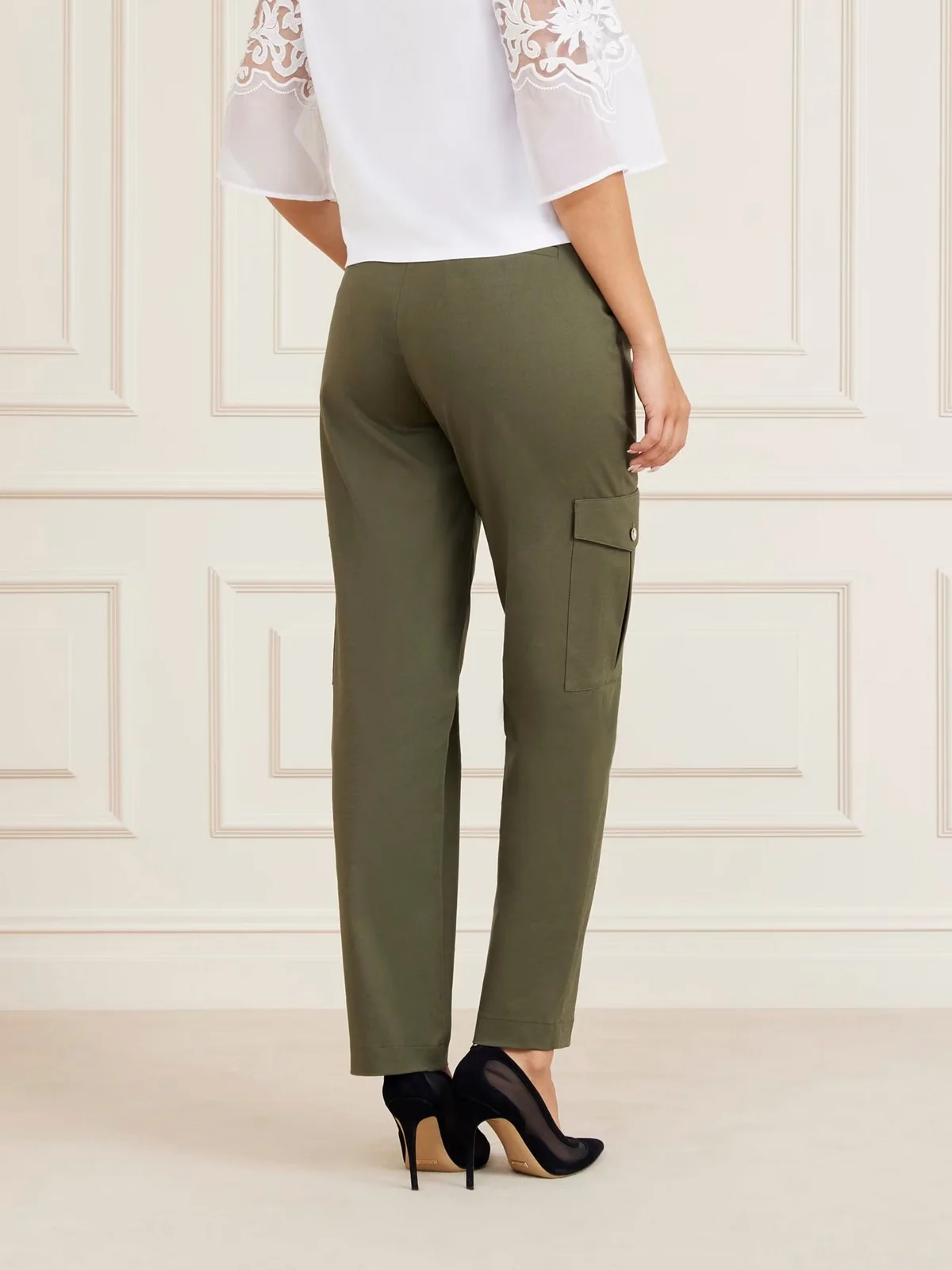 MARCIANO Pantalone Donna Alice Cargo Pant 4YGB16 7124A G8F6 Verde - Image 4