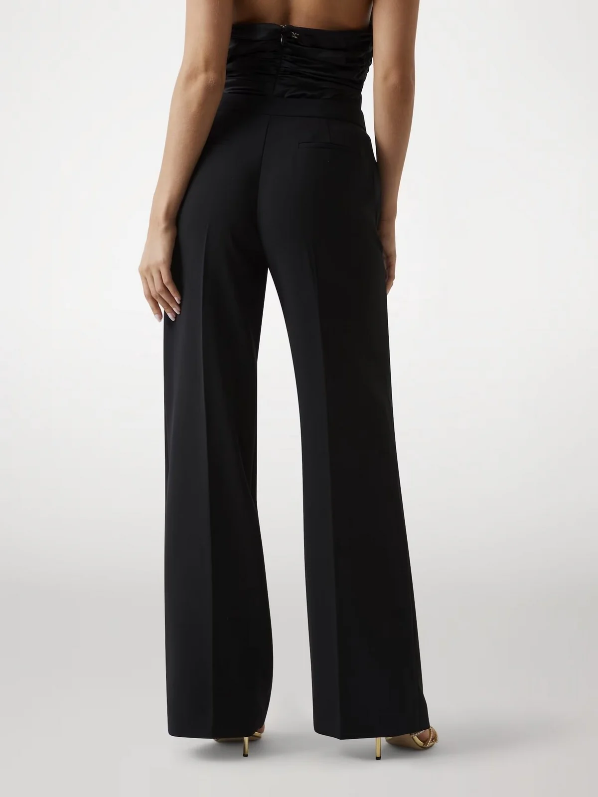 MARCIANO Pantalone Donna ELLA W/CHAIN STRAIGHT PANTS 5YGB01 7357A JBLK Jet Black A996 - Image 4