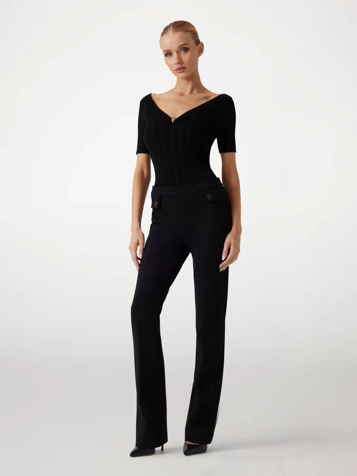 MARCIANO Pantalone Donna GWEN CIGARETTE PANTS 5YGB10 7160A JBLK Jet Black A996 - Image 3