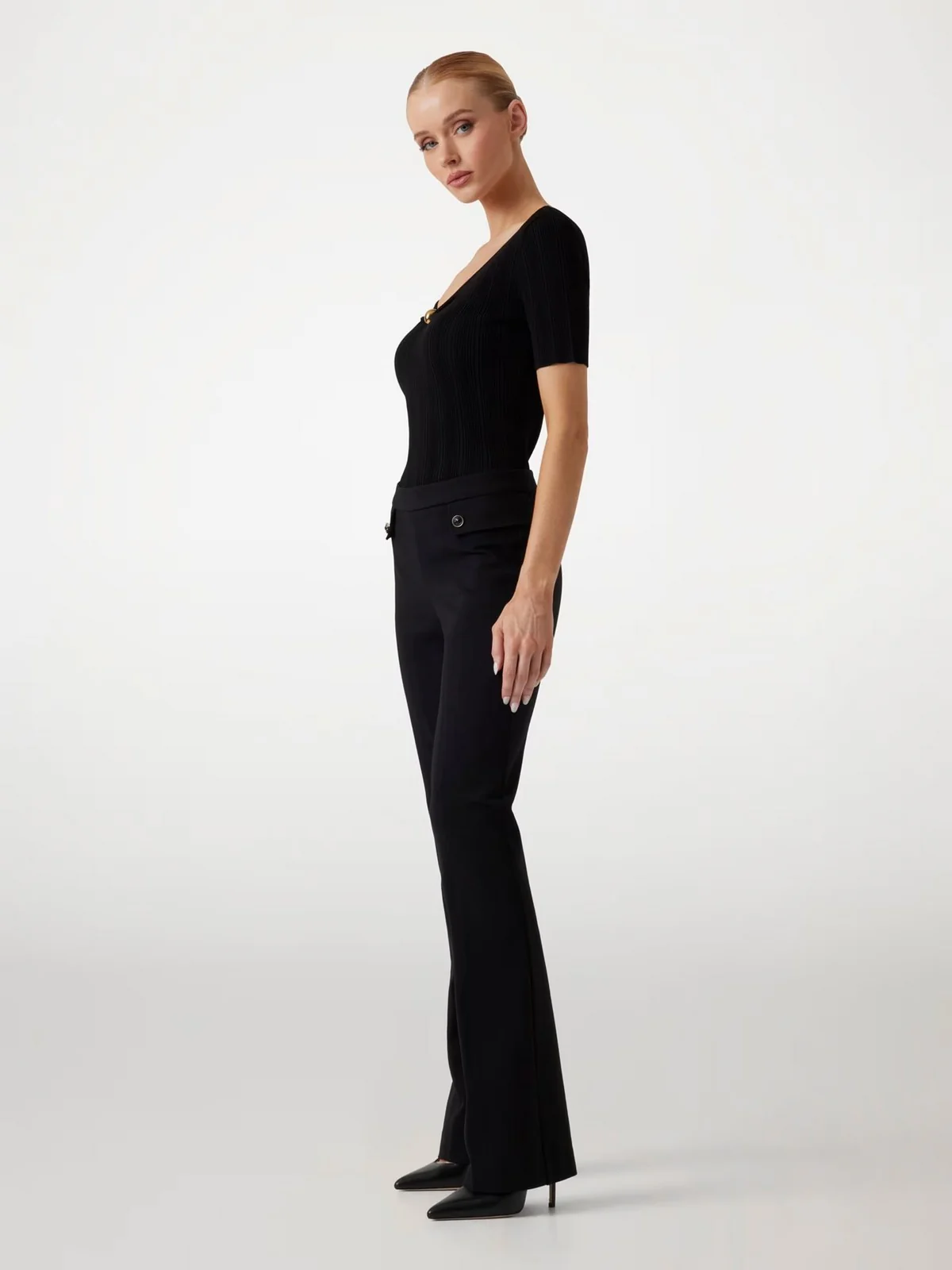 MARCIANO Pantalone Donna GWEN CIGARETTE PANTS 5YGB10 7160A JBLK Jet Black A996 - Image 5