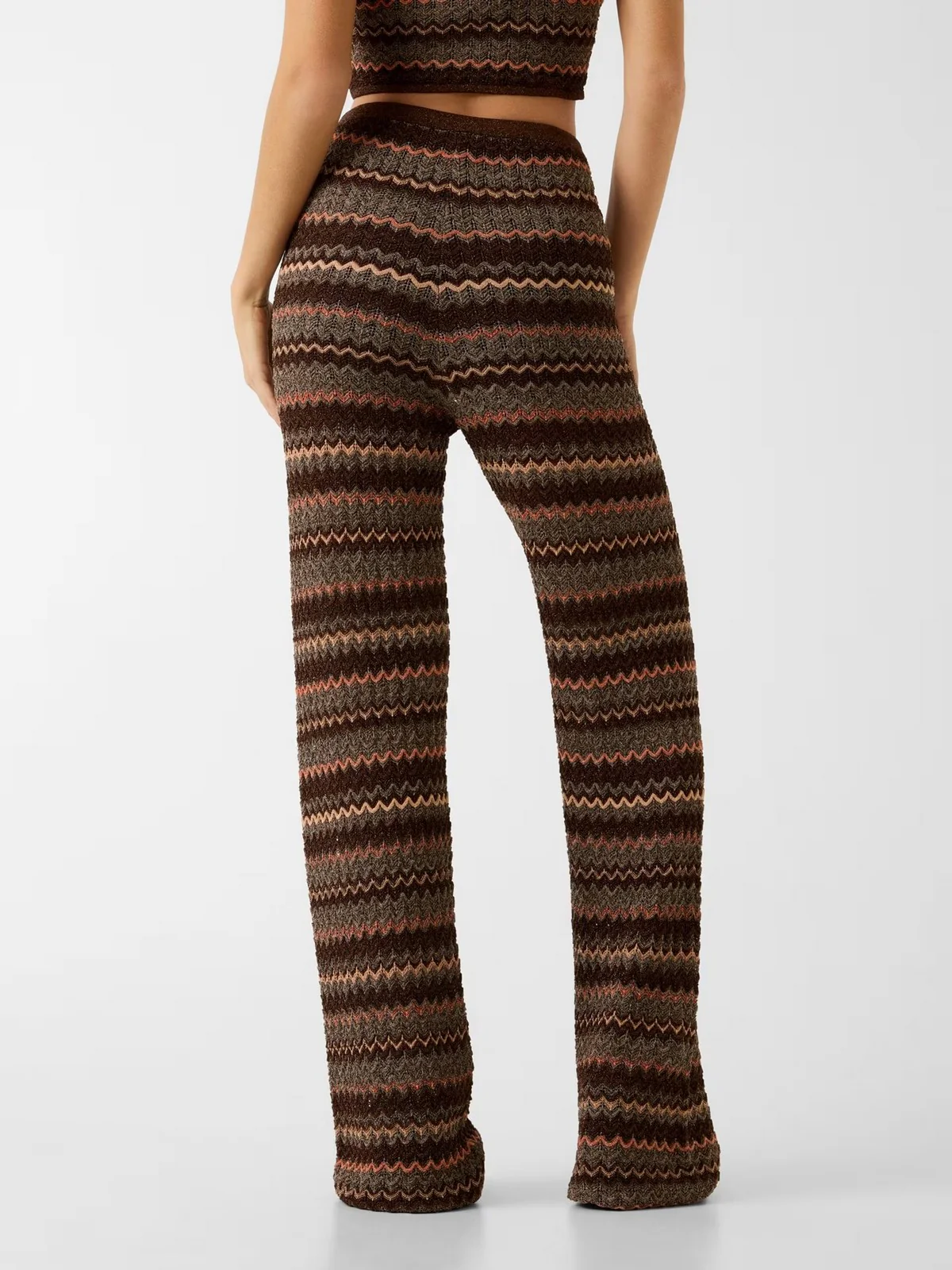 MARCIANO Pantalone Donna SUKI SWTR PANT G6GB13 Z0645 FMDZ BROWN/GOLD MULTI - Image 3