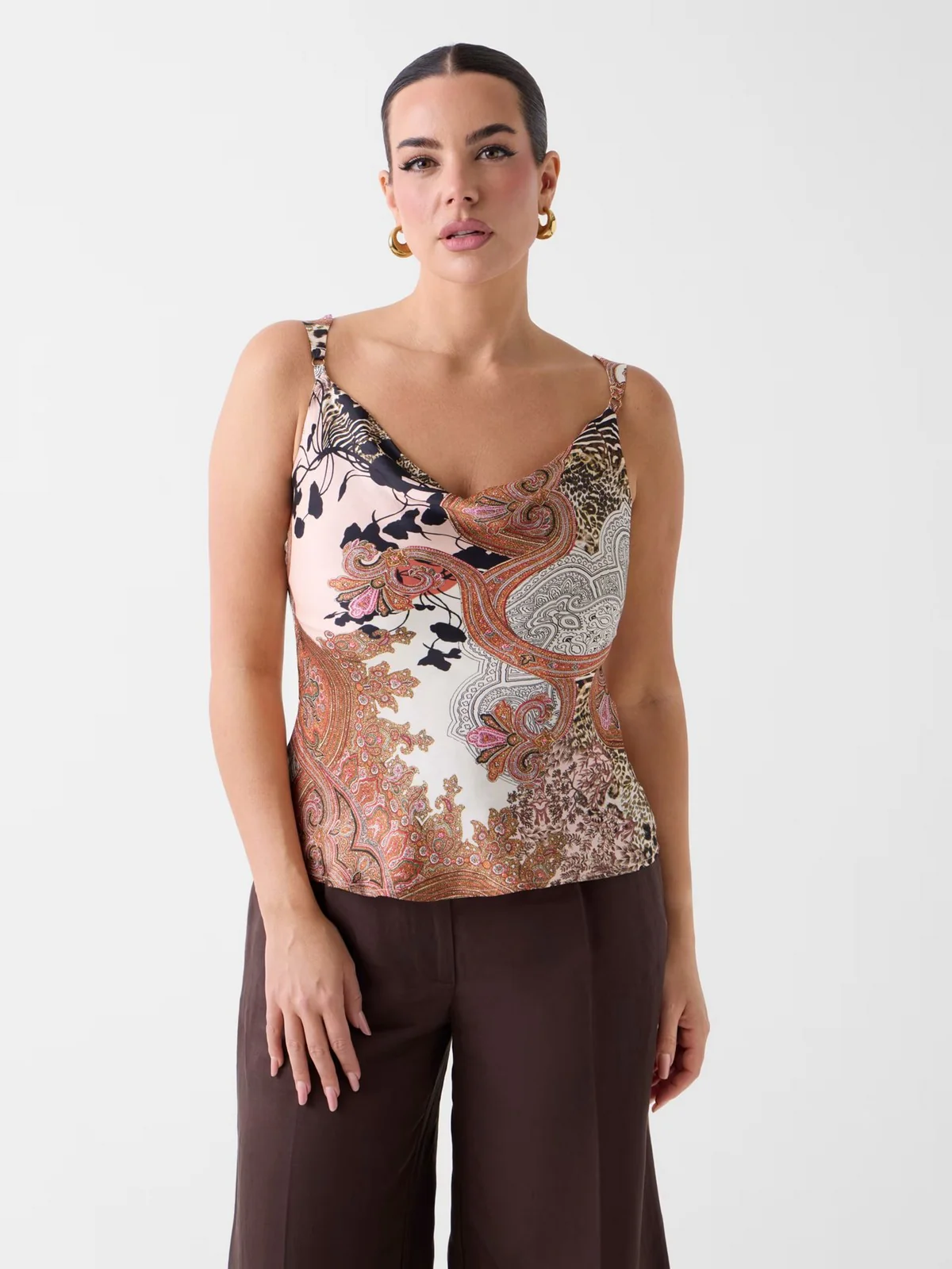 MARCIANO Top Donna GWENDA SL COWL NECK TOP G6GH33 W2462 PMG1 WILD ESSENCE PRINT - Image 2
