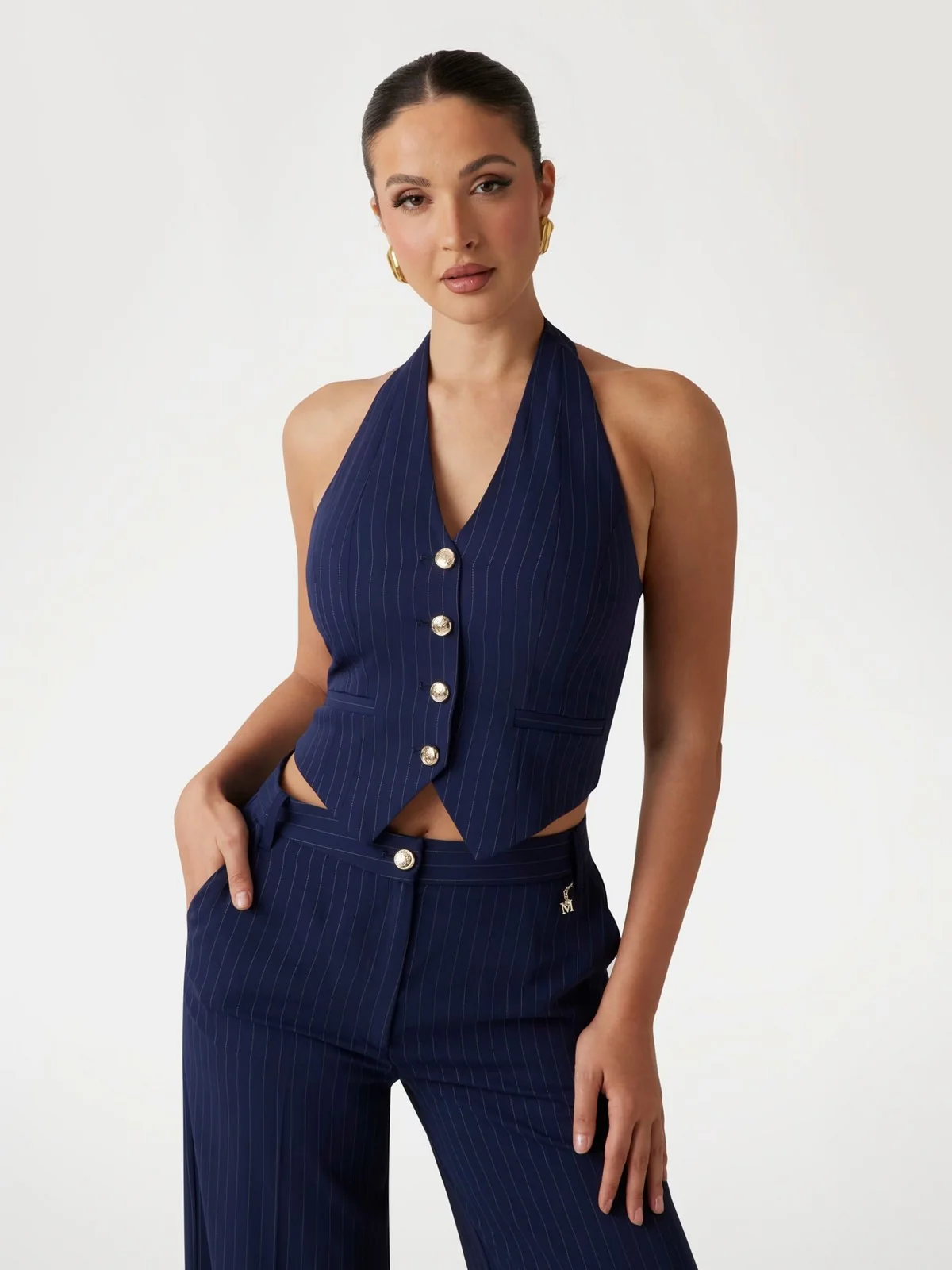 MARCIANO Top Donna SIDNEY LACE VEST 5RGN06 7254A FB9B Blu - Image 2