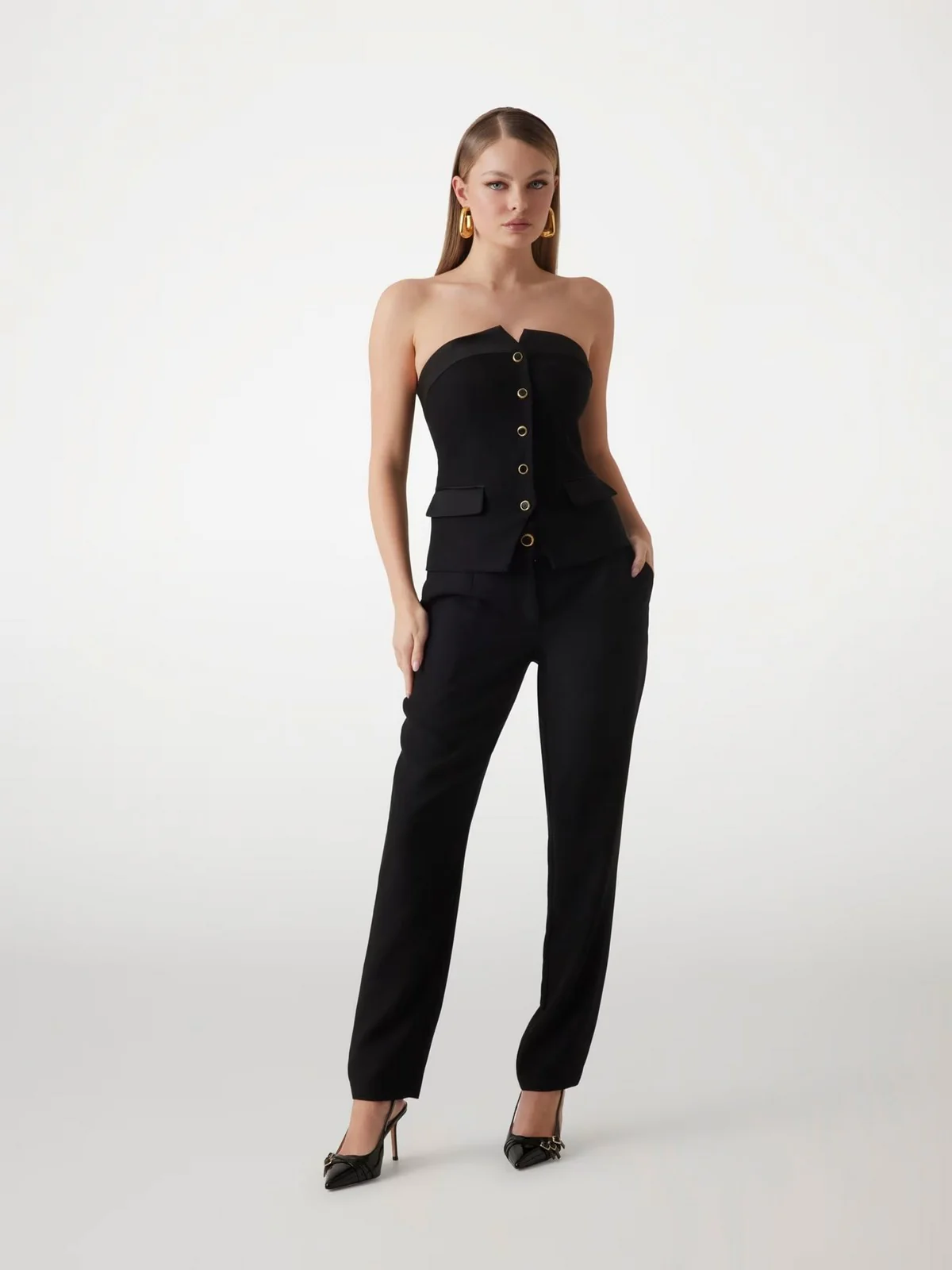 MARCIANO Top Donna VITTORIA BUSTIER TOP 5GGH07 7300A JBLK Nero - Image 3