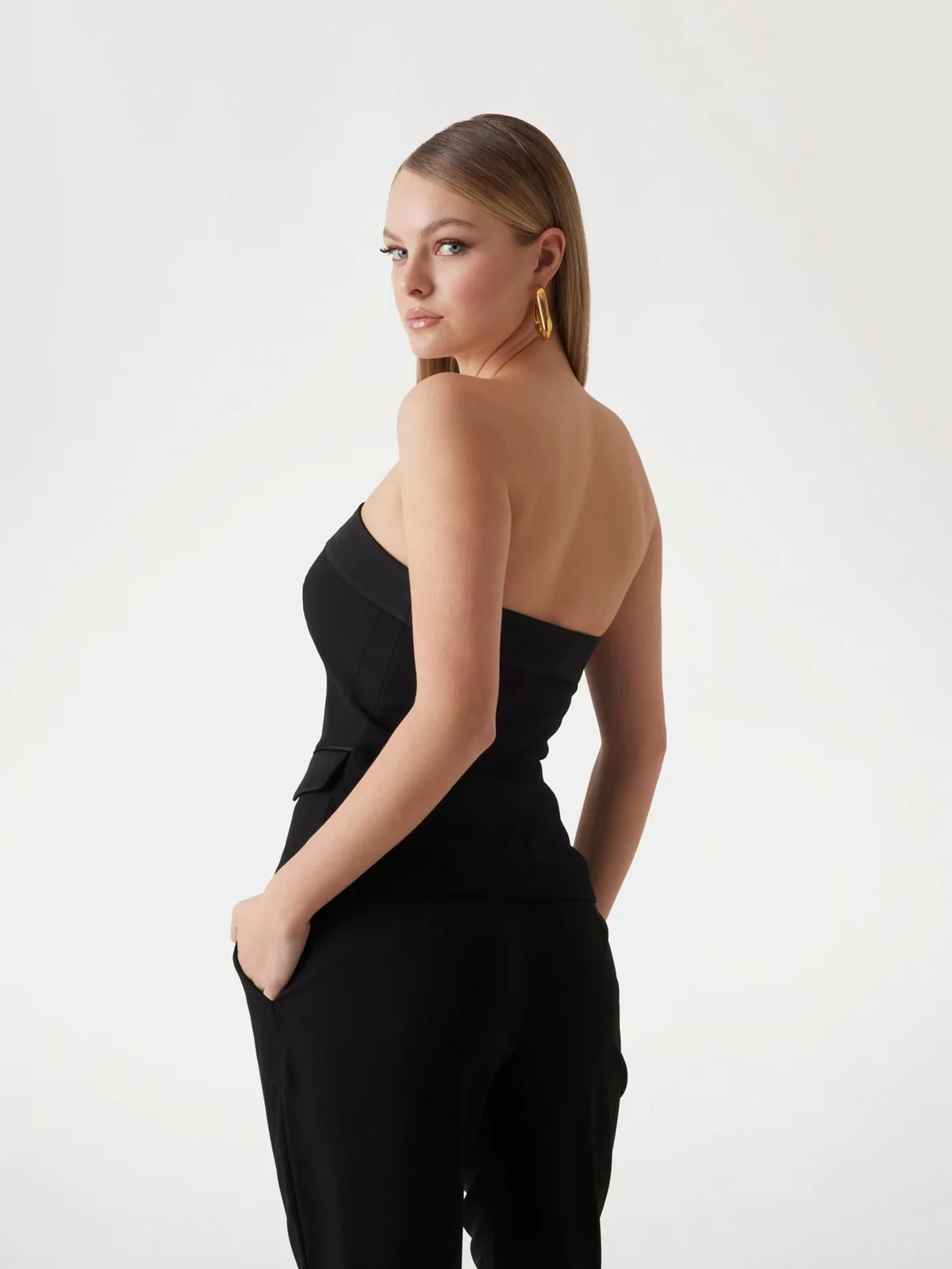 MARCIANO Top Donna VITTORIA BUSTIER TOP 5GGH07 7300A JBLK Nero - Image 4