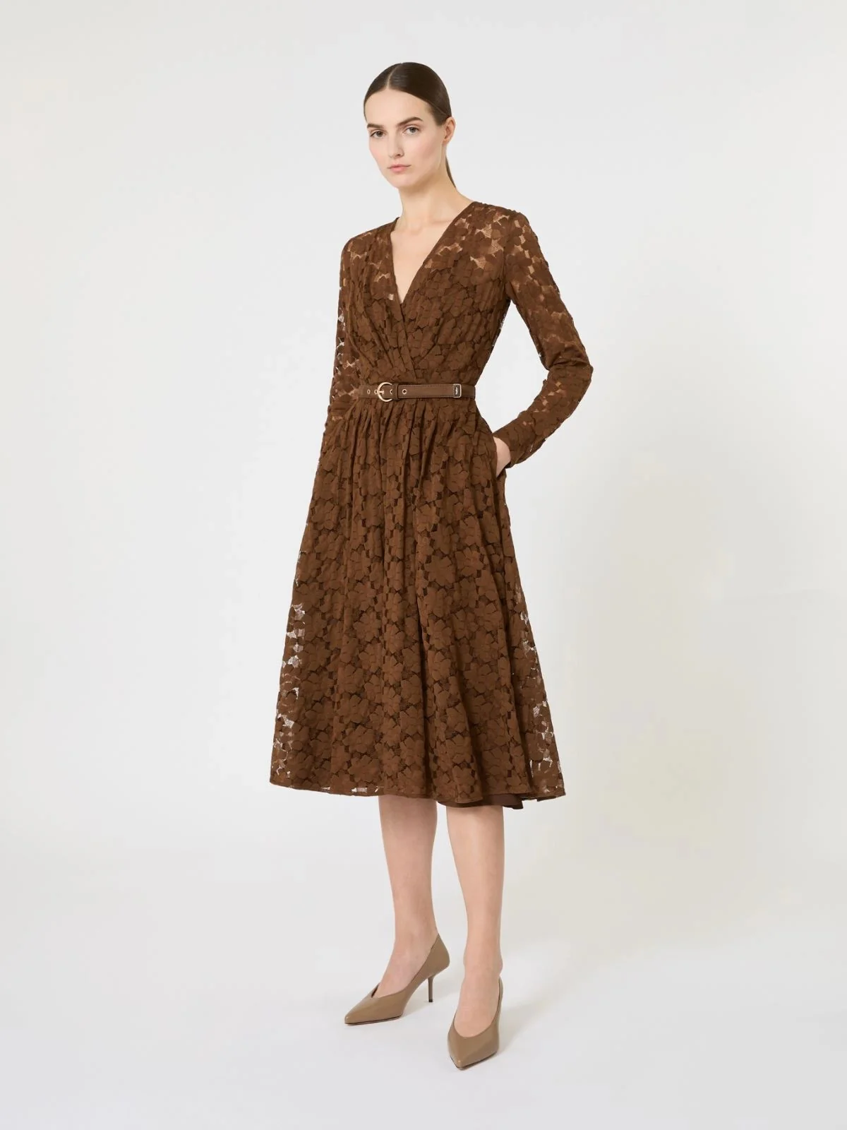 MAX MARA STUDIO Abito Donna MSTAGRUME 2616631011600 002 CIOCCOLATO - Image 4