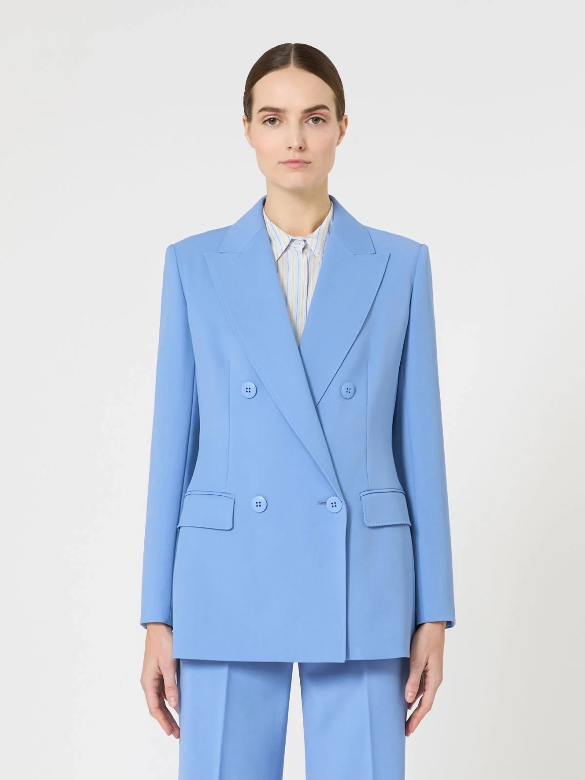 MAX MARA STUDIO Giacca Donna MSTGREMBO 2616041061600 011 AZZURRO - Image 4