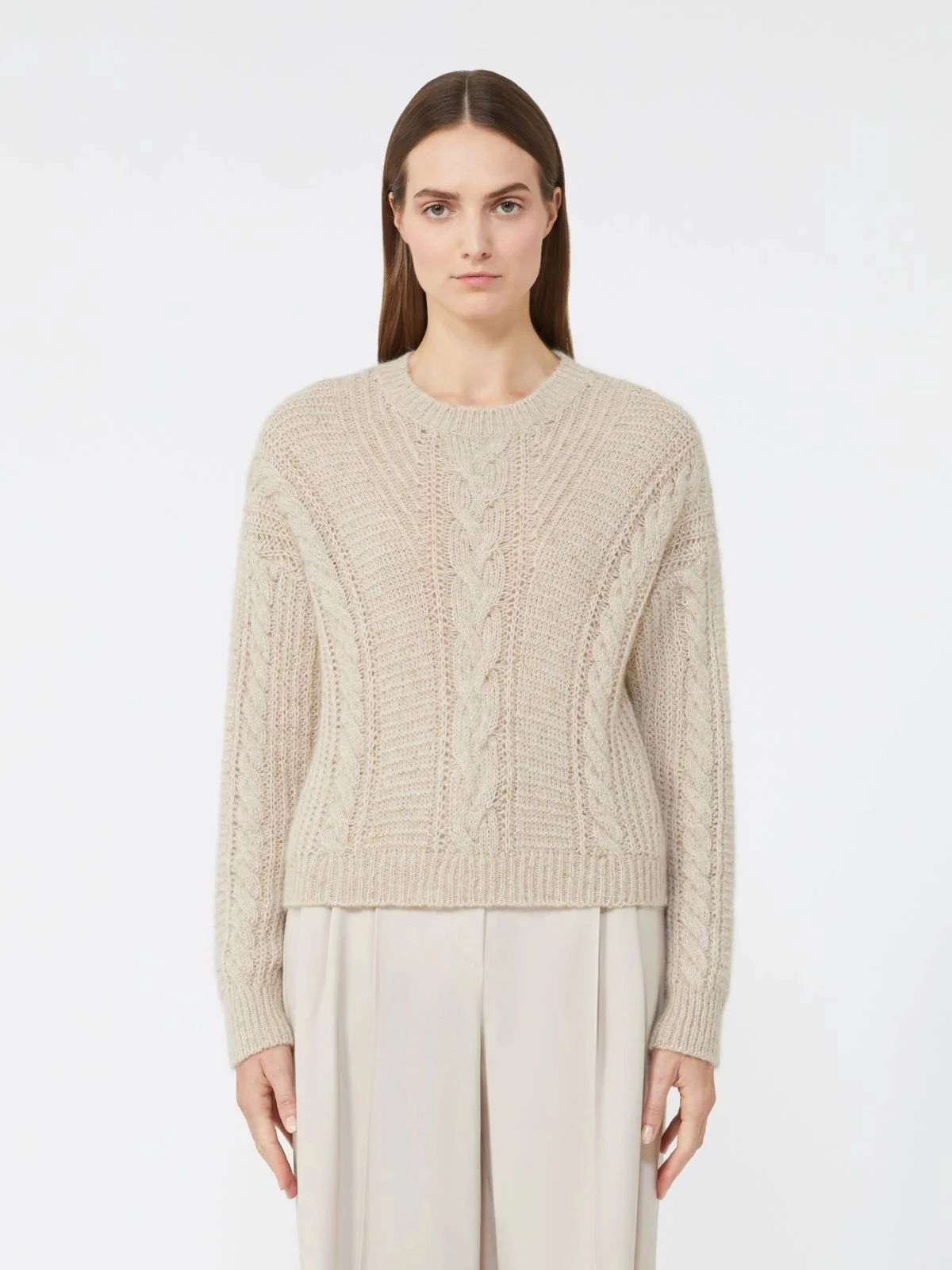 MAX MARA Maglione Donna CRASSO 2526366112650 001 BEIGE - Image 3