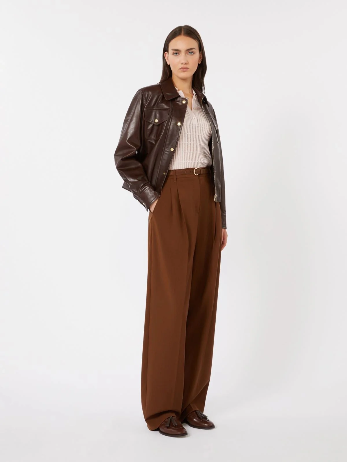 MAX MARA STUDIO Pantalone Donna MSTBACIO 2616131081600 003 CIOCCOLATO - Image 5