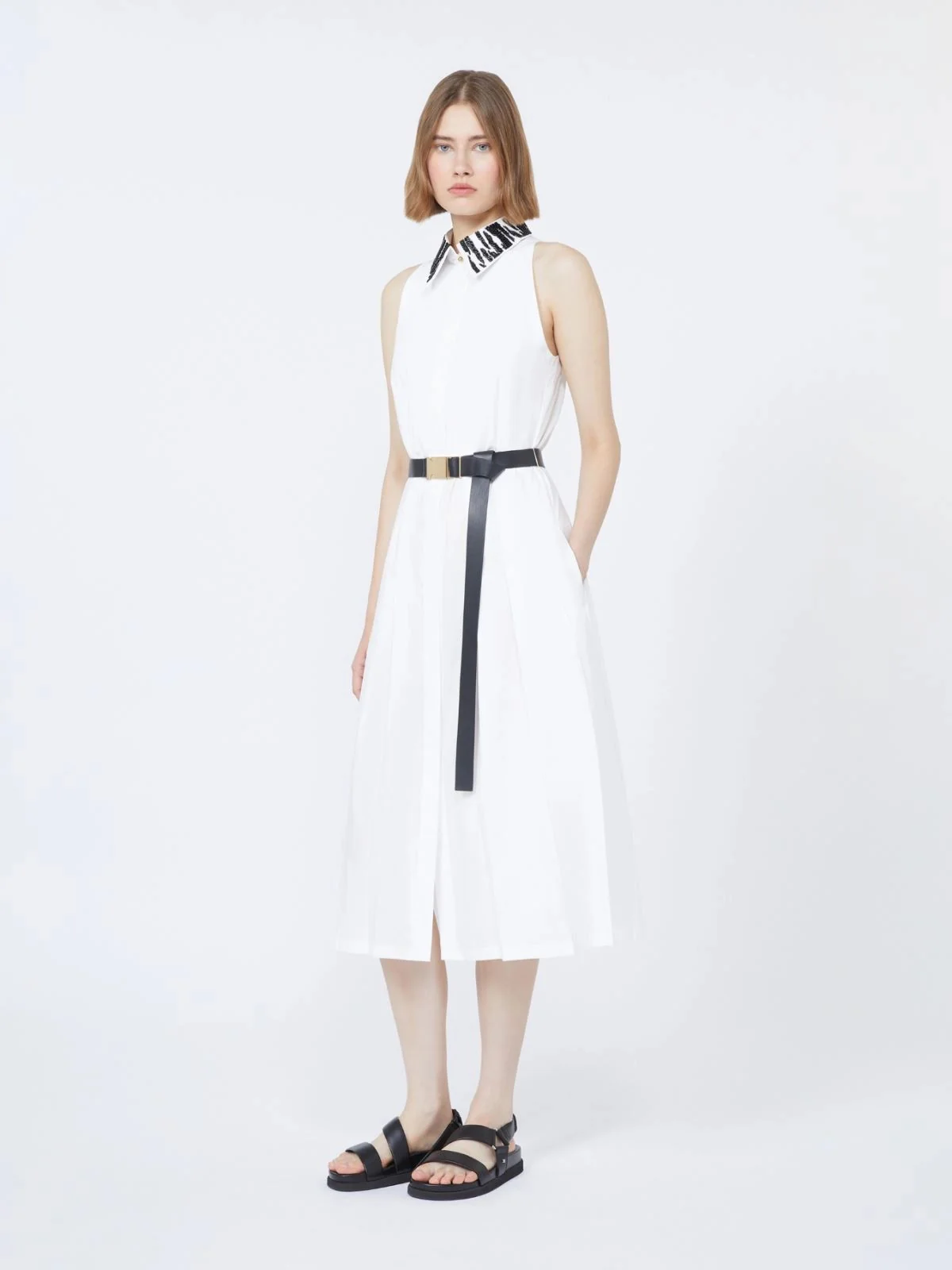 MAX MARA STUDIO Abito Donna MSTUBICATO 2616221072600 001 Bianco - Image 5