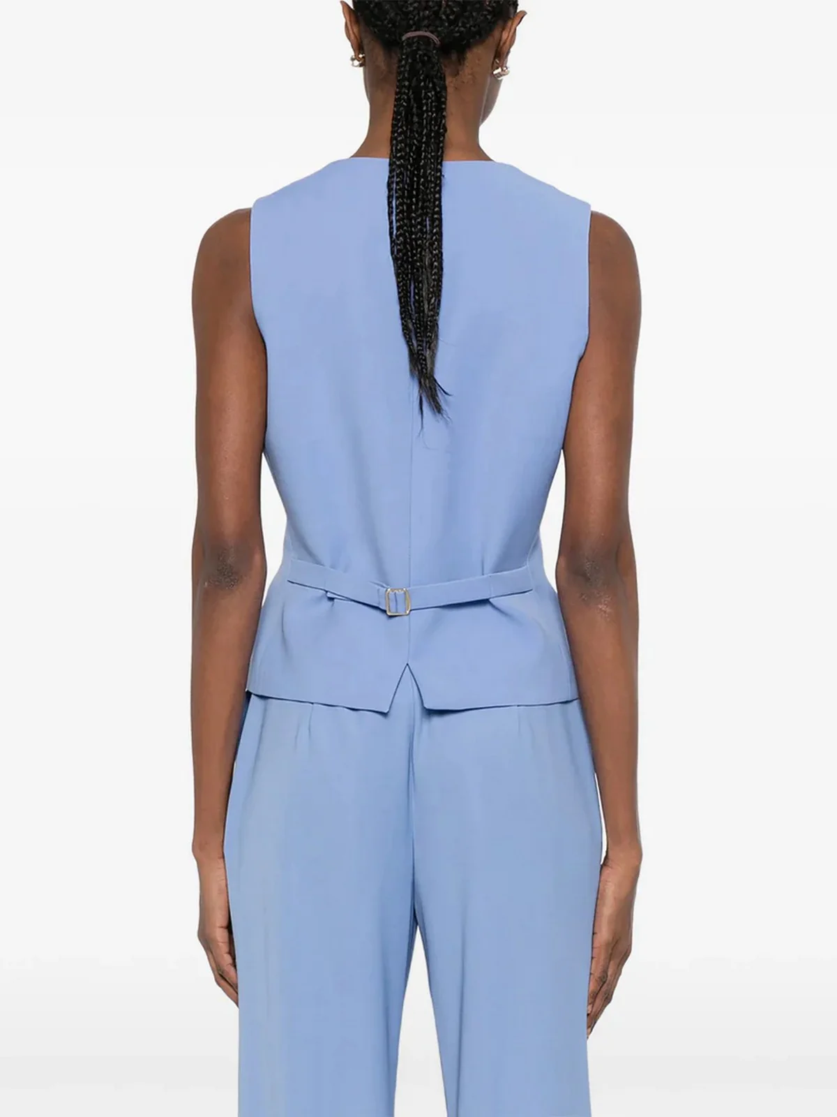 MAX MARA STUDIO Gilet Donna MSTMADIA 2616151011600 011 AZZURRO - Image 3