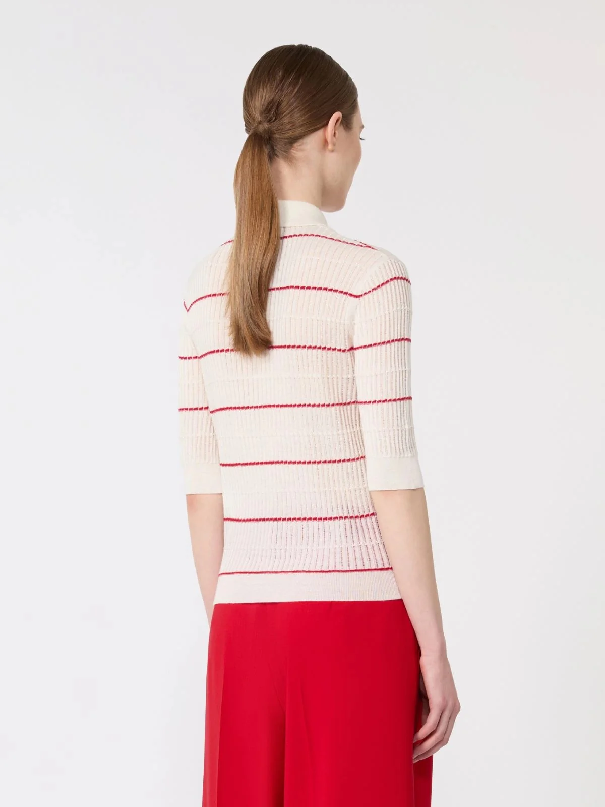 MAX MARA STUDIO Maglia Donna MSTGALLO 2616361051600 012 Bianco - Image 3