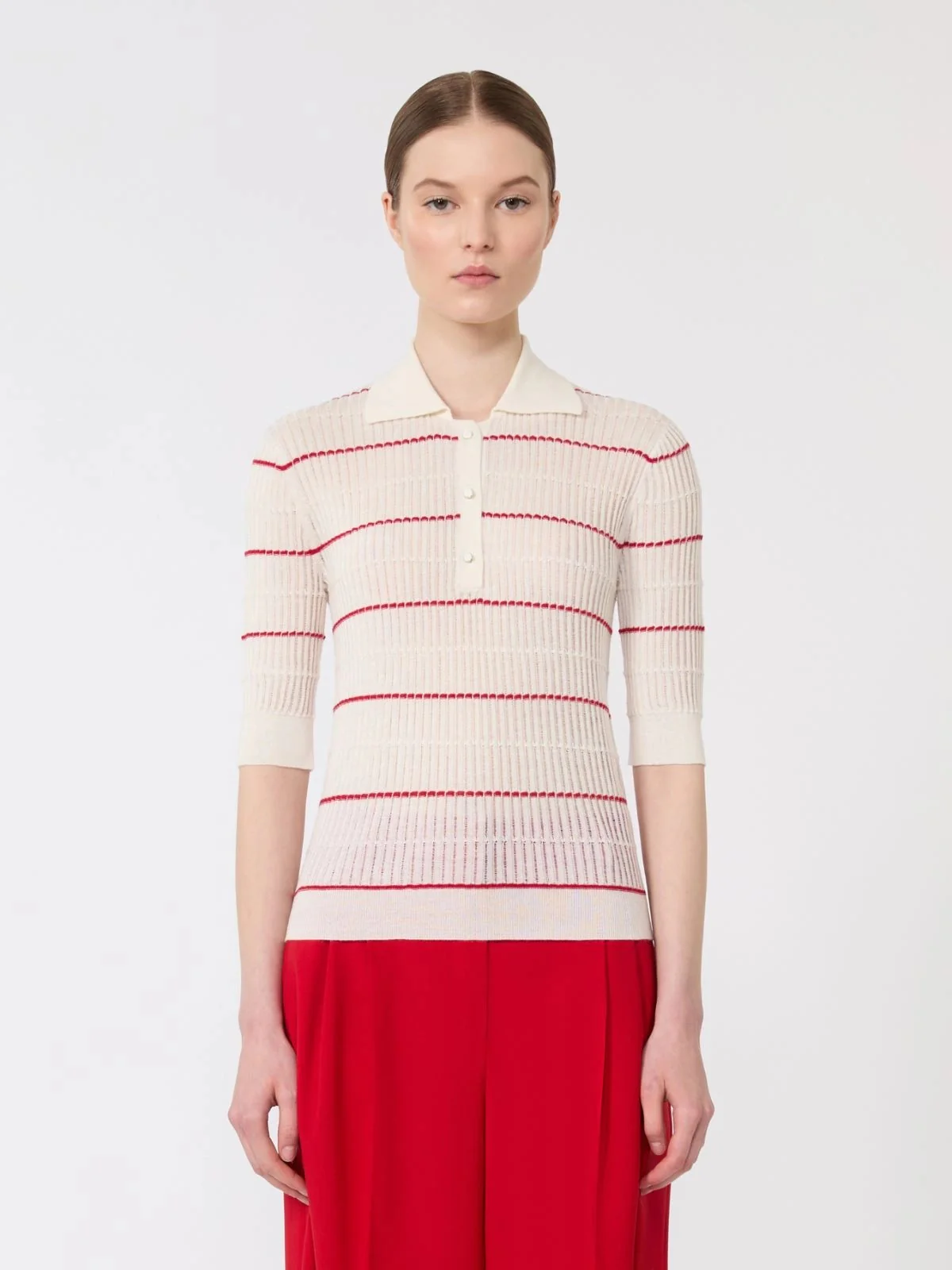 MAX MARA STUDIO Maglia Donna MSTGALLO 2616361051600 012 Bianco - Image 4
