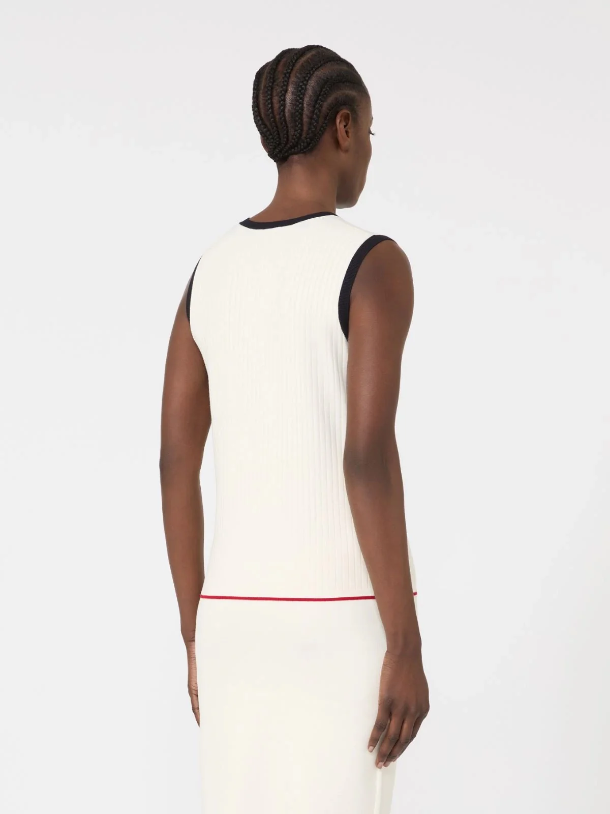 MAX MARA STUDIO Maglia Donna MSTUMILE 2616361131600 009 BIANCO BLU - Image 2