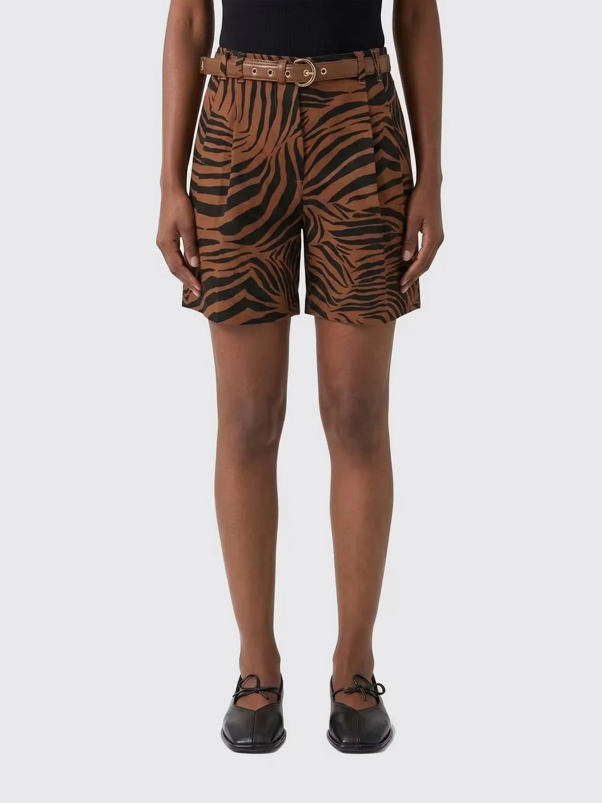 MAX MARA STUDIO Pantaloncino Donna MSTNOVELLA 2616141022600 002 Marrone - Image 4