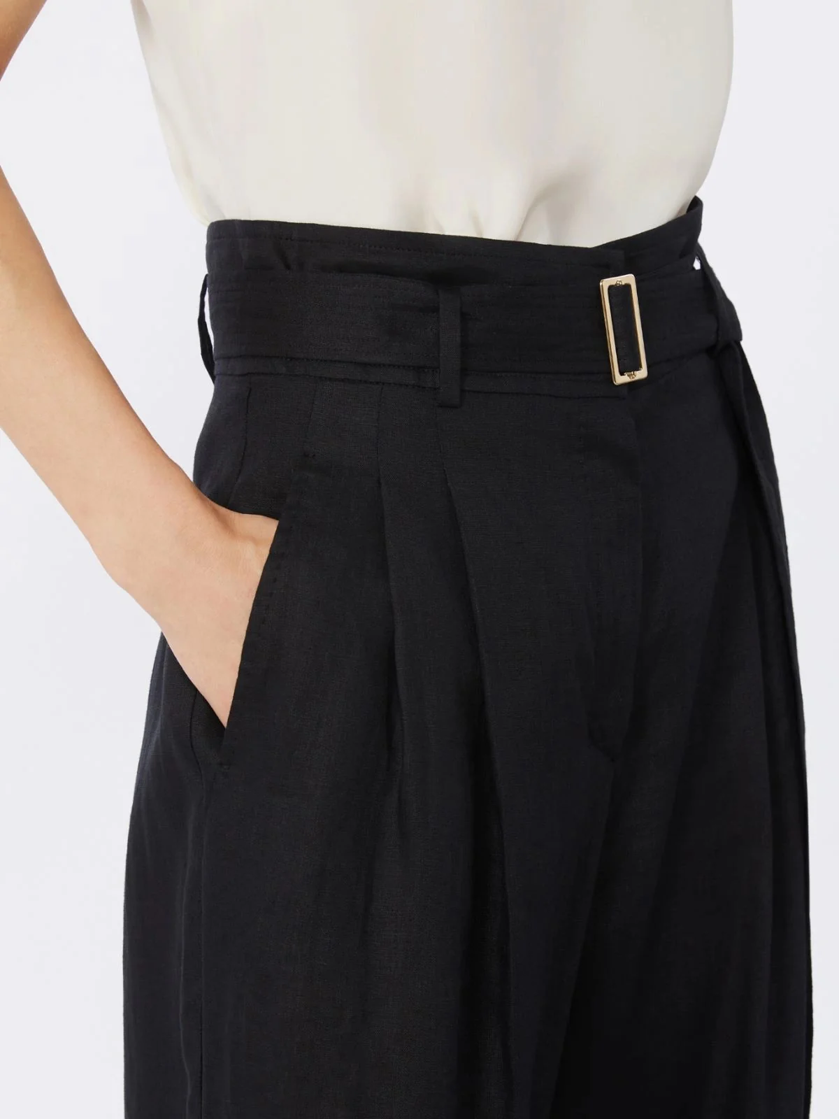 MAX MARA STUDIO Pantalone Donna MSTMATERIA 2616131092600 035 Nero - Image 2