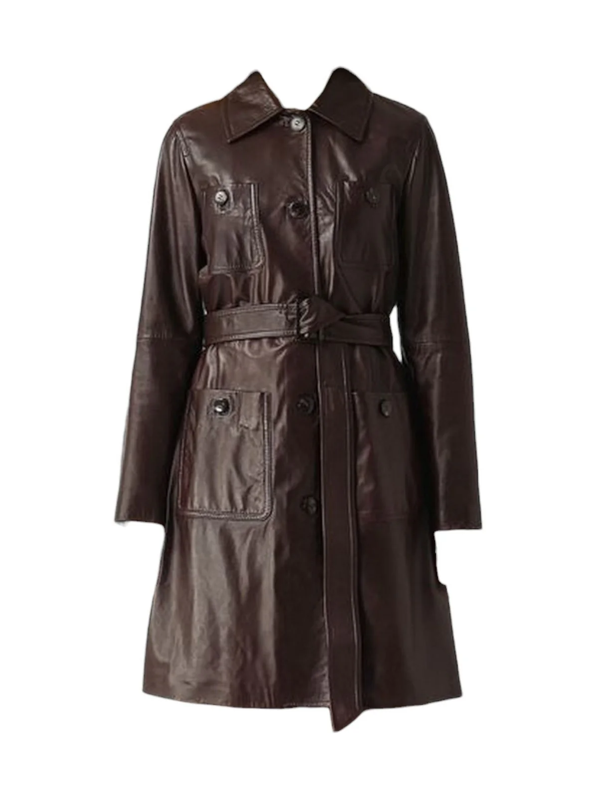 MAX MARA STUDIO Soprabito in pelle Donna MSTAMACA 2616471011600 002 Marrone