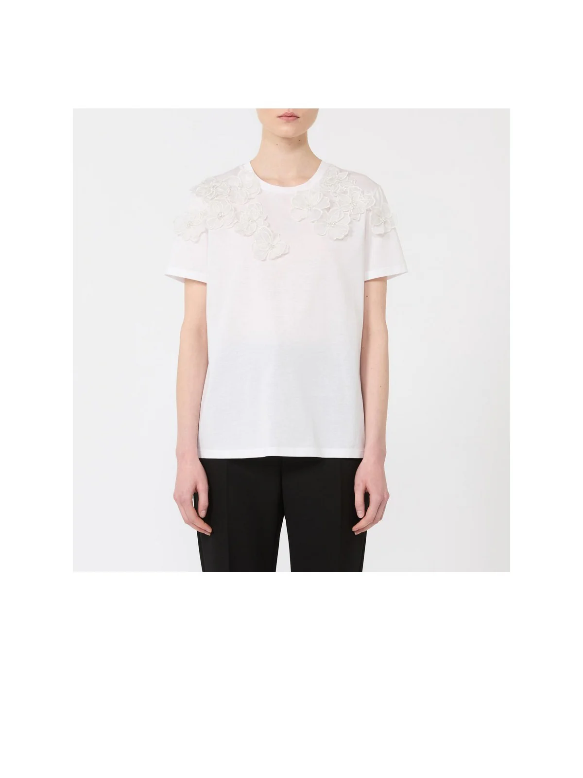 MAX MARA STUDIO T-shirt Donna MSEEDITTI 2616971013600 006 Bianco - Image 4
