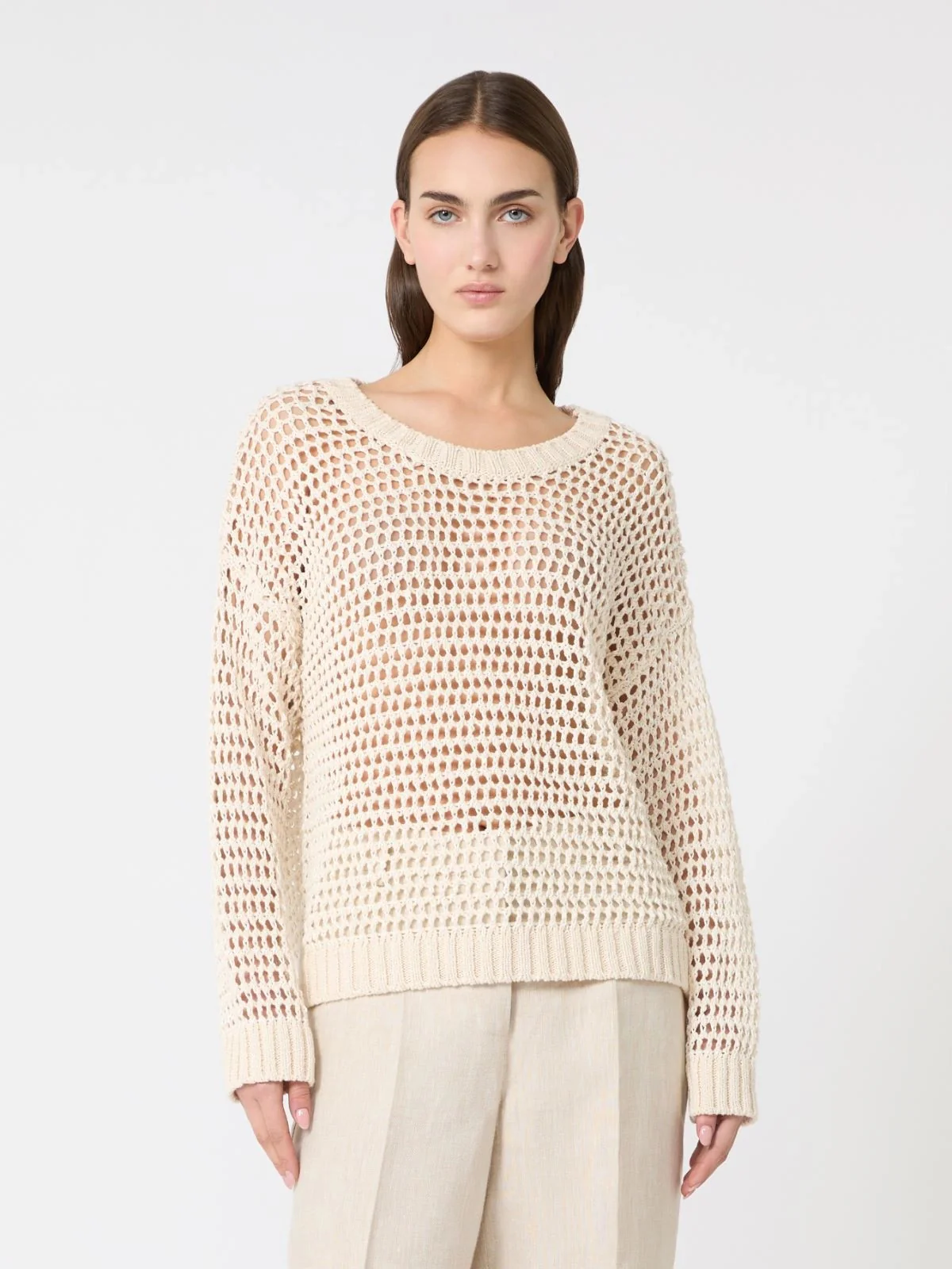 MAX MARA WEEKEND Maglia Donna WKDONIRICA 2615361152600 001 ECRU - Image 4