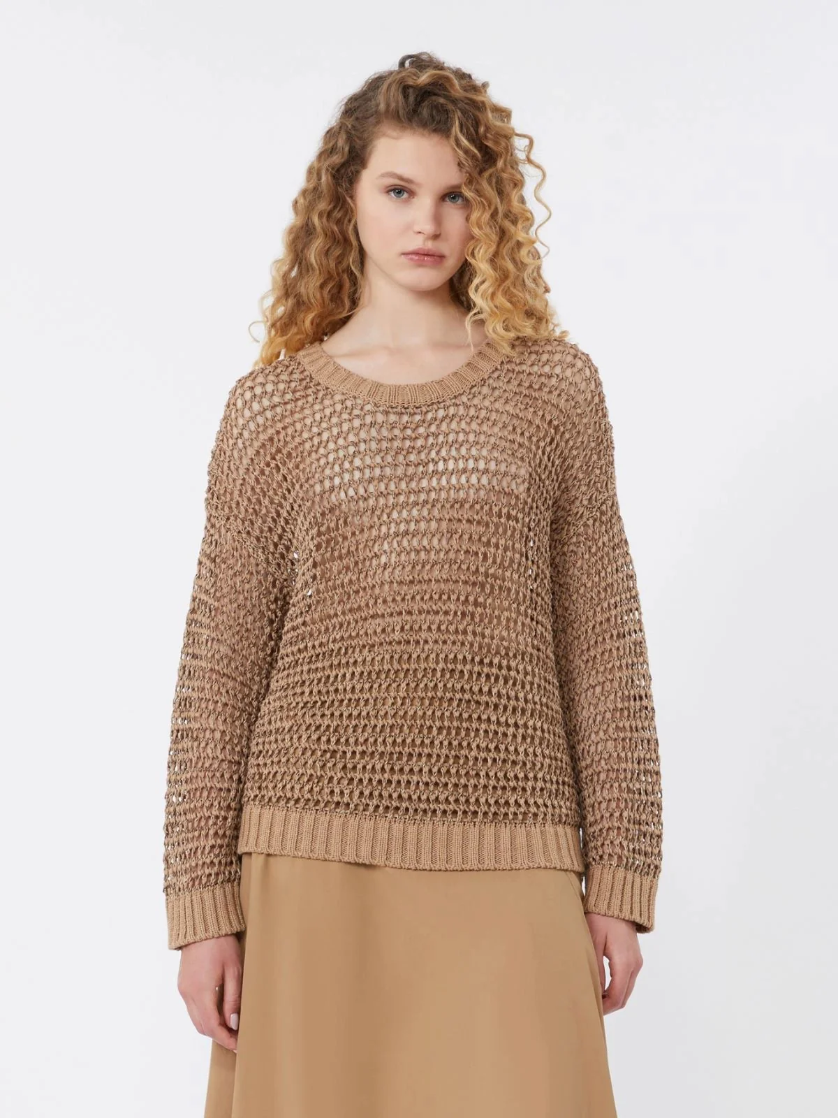 MAX MARA WEEKEND Maglia Donna WKDONIRICA 2615361152600 002 CUOIO - Image 4