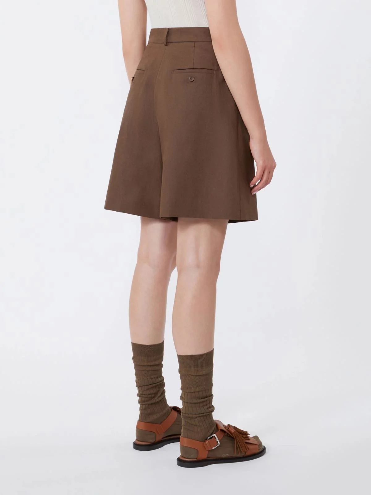 MAX MARA WEEKEND Pantaloncino Donna WKDECUBA 2615141022600 013 CIOCCOLATO - Image 3