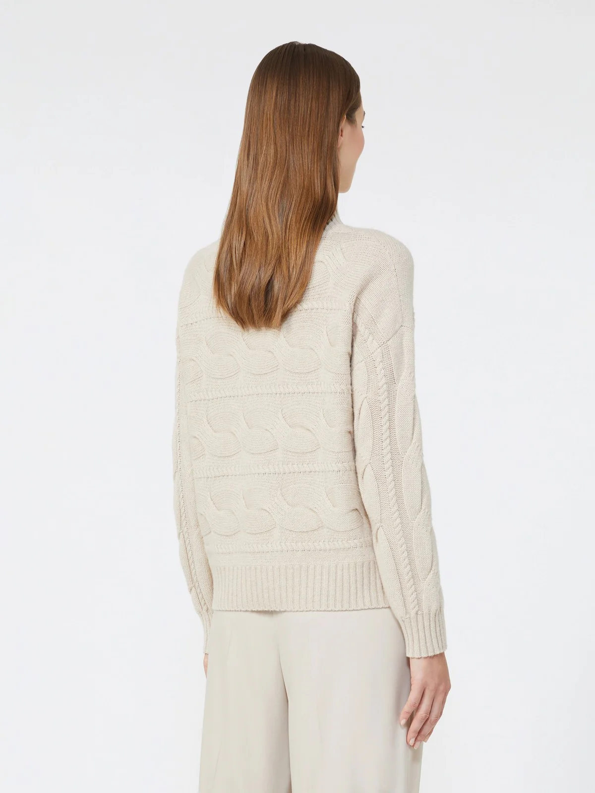 MAX MARA Maglione dolcevita Donna VODKA 2526366042600 002 BEIGE MELANGE - Image 3