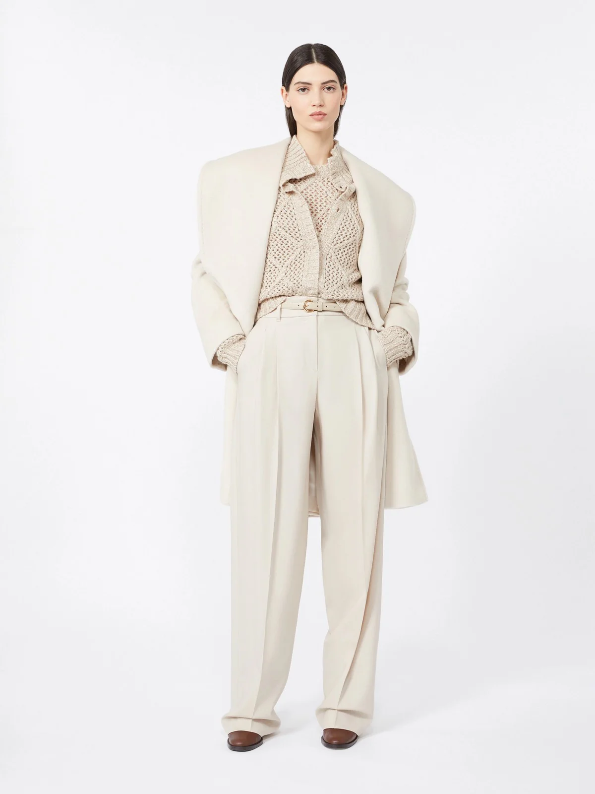MAX MARA Pantalone Donna ENTRATA 2526136082600 018 Beige - Image 12