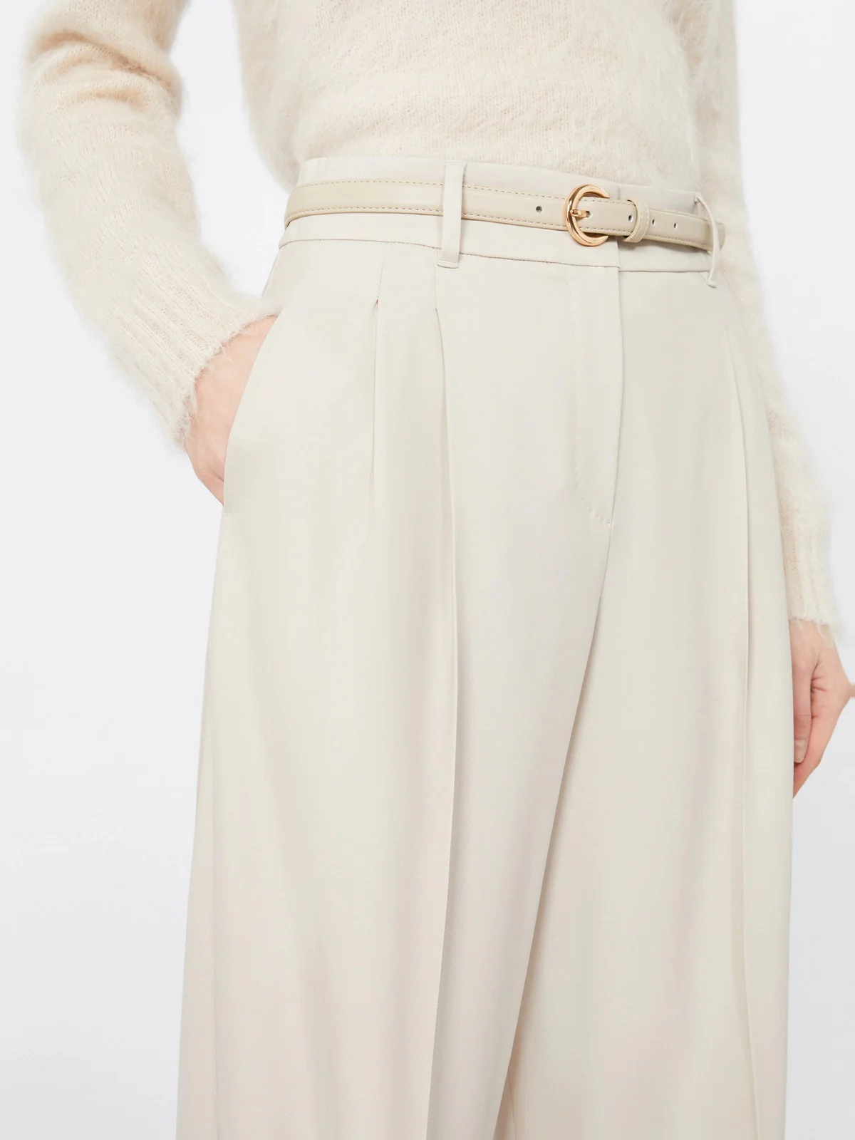 MAX MARA Pantalone Donna ENTRATA 2526136082600 018 Beige - Image 9