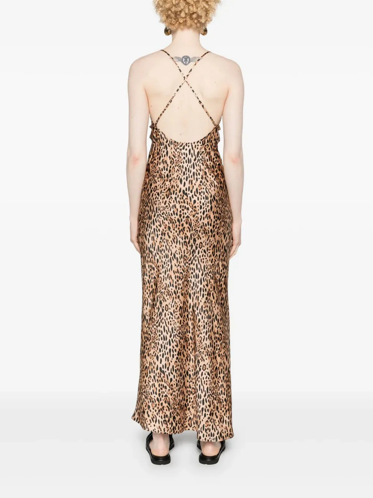 MC2 SAINT BARTH Abito Donna  EYDIS 06190H SATIN SAND LEOPARD - Image 4