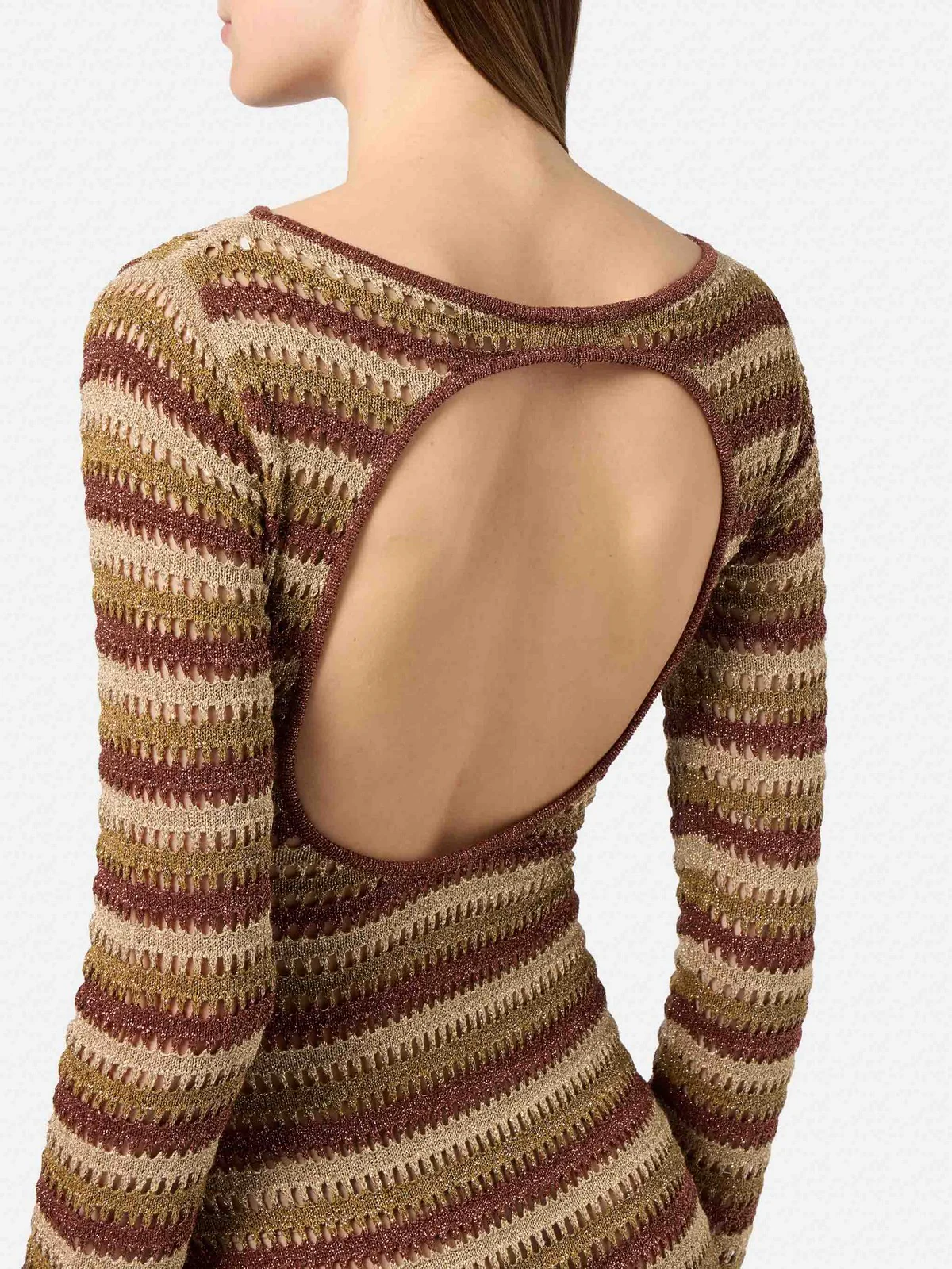 MC2 SAINT BARTH Abito Donna  ROBYN 00492L STRIPES LUREX GOLD - Image 3