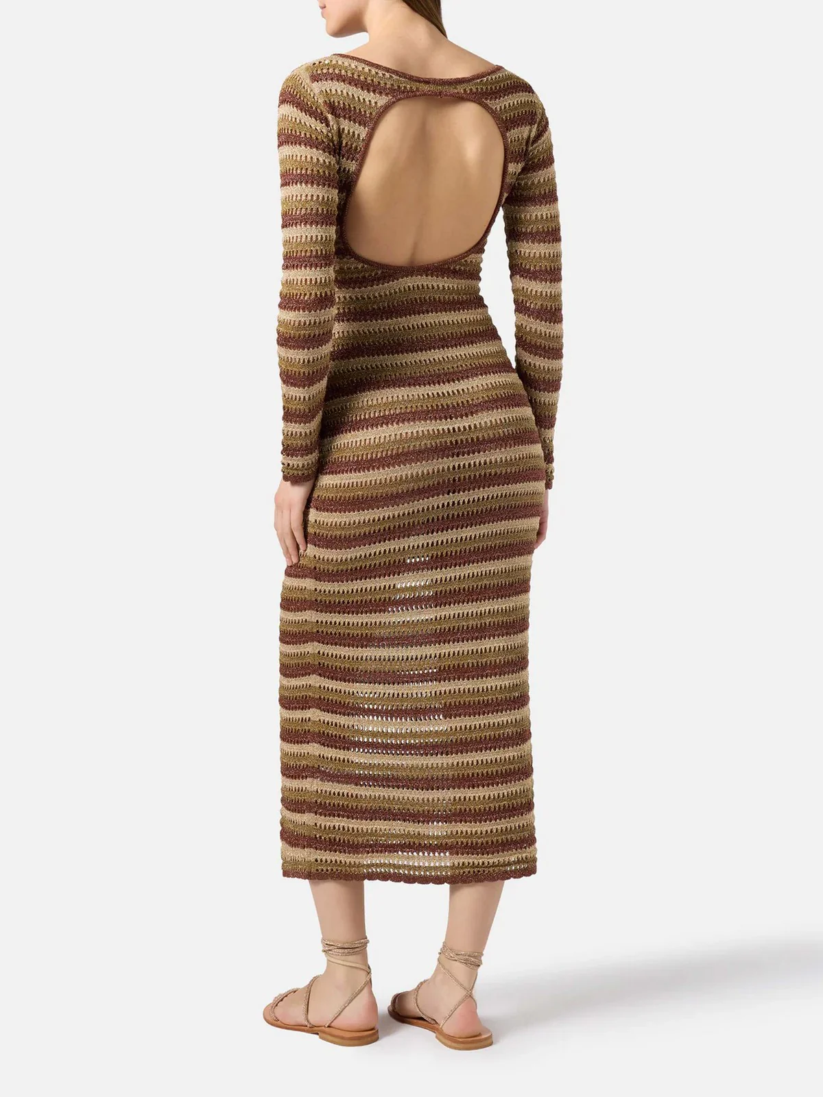 MC2 SAINT BARTH Abito Donna  ROBYN 00492L STRIPES LUREX GOLD - Image 4