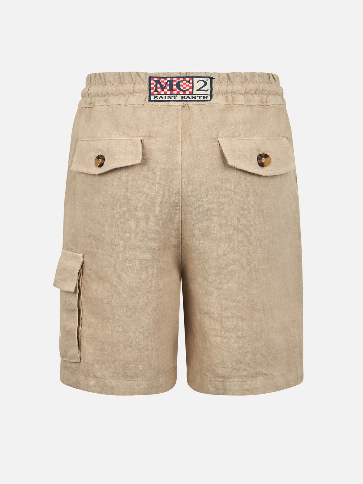 MC2 SAINT BARTH Bermuda Bambini e ragazzi  MARSEILLE JR 00126F Beige - Image 2