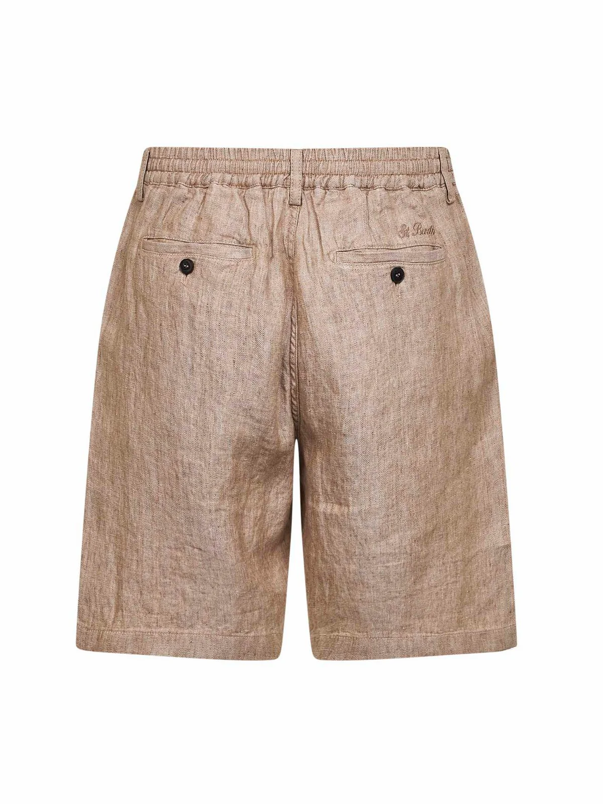 MC2 SAINT BARTH Bermuda Uomo  SEBASTIAN 01458L LINEN HERRINGBONE 11 - Image 2