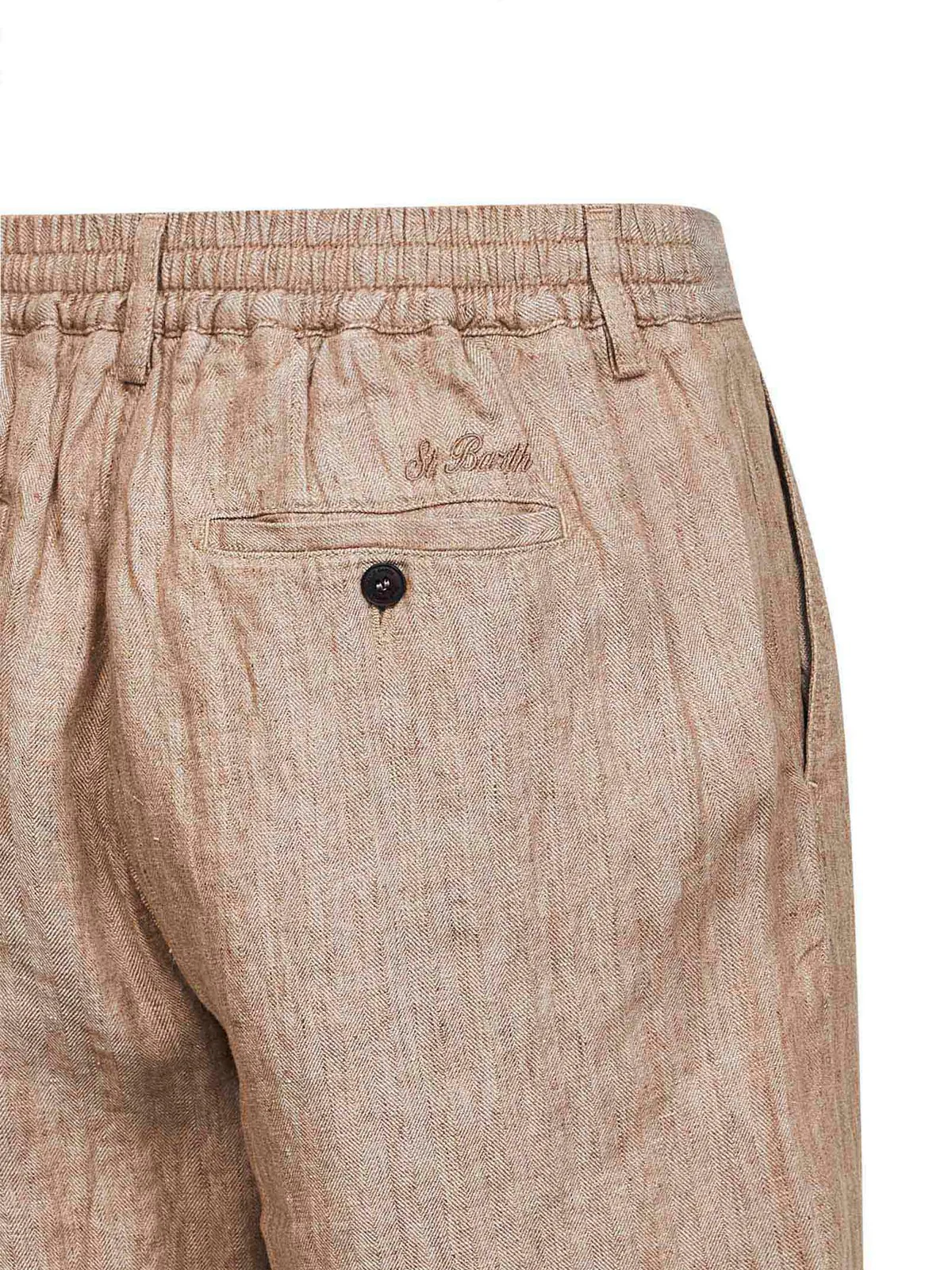 MC2 SAINT BARTH Bermuda Uomo  SEBASTIAN 01458L LINEN HERRINGBONE 11 - Image 3