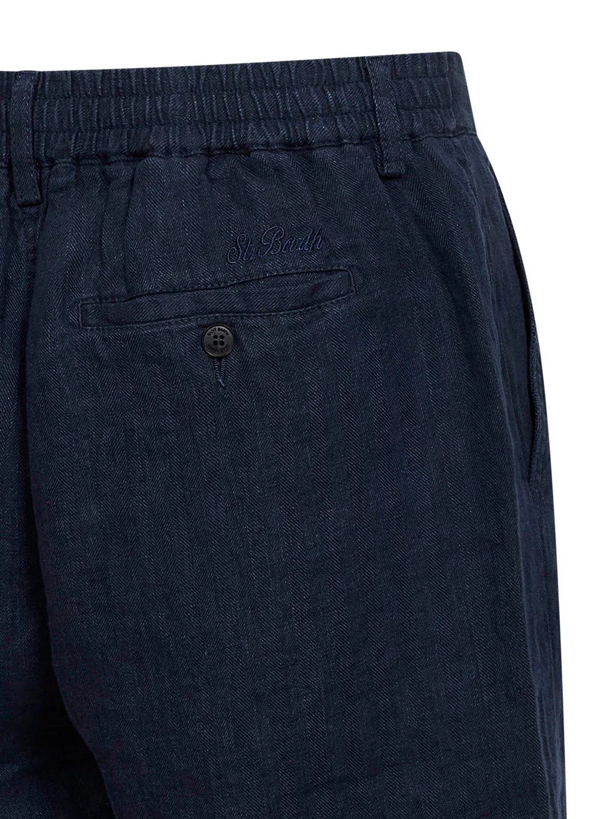 MC2 SAINT BARTH Bermuda Uomo  SEBASTIAN 01459L LINEN HERRINGBONE 61 - Image 3