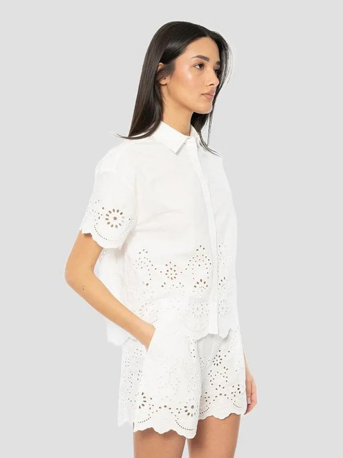 MC2 SAINT BARTH Blusa Donna  CLEMENTINE 01315L SANGALLO MORRIS FLOWER EMBRY 01 - Image 3