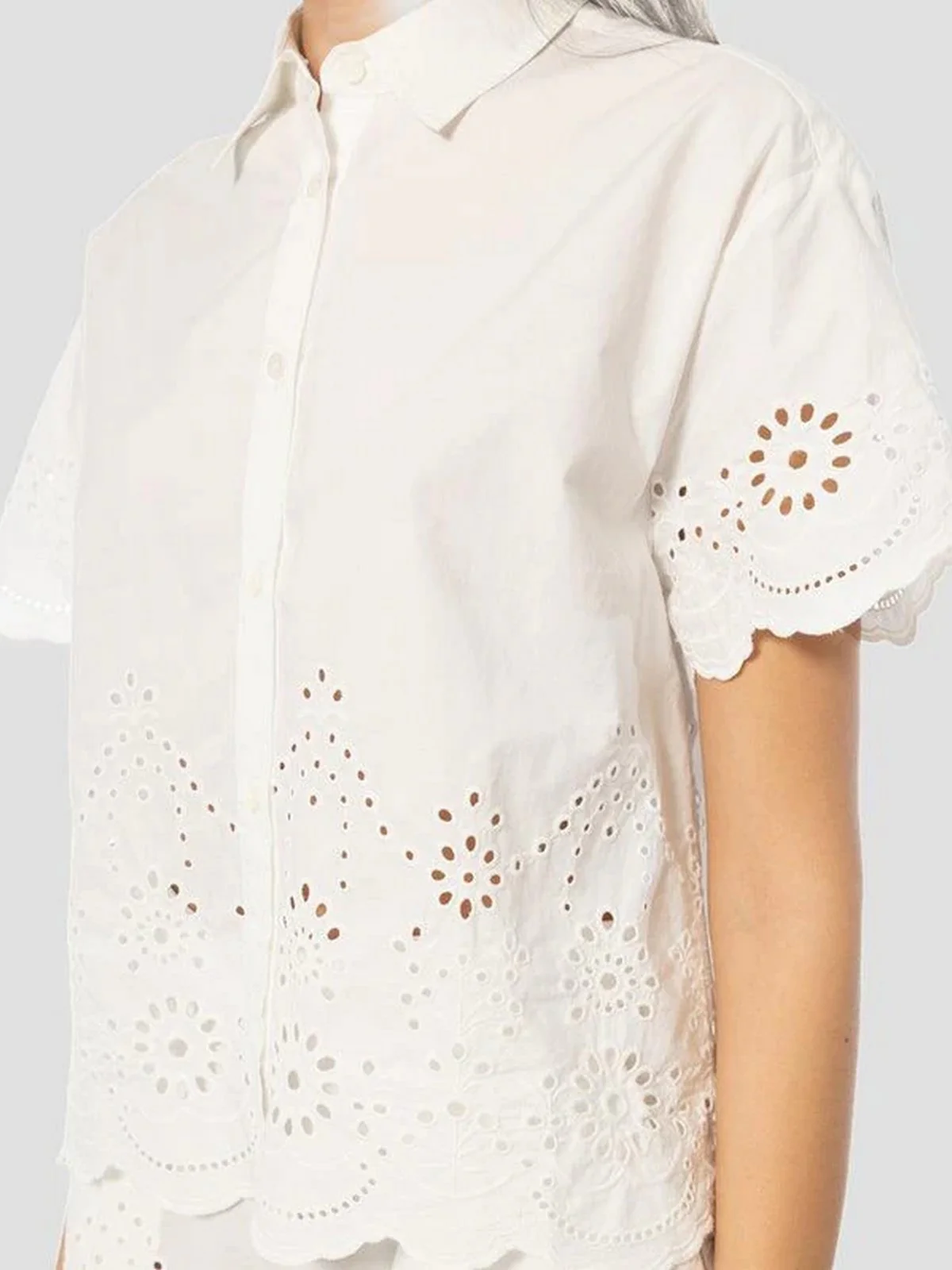 MC2 SAINT BARTH Blusa Donna  CLEMENTINE 01315L SANGALLO MORRIS FLOWER EMBRY 01 - Image 4