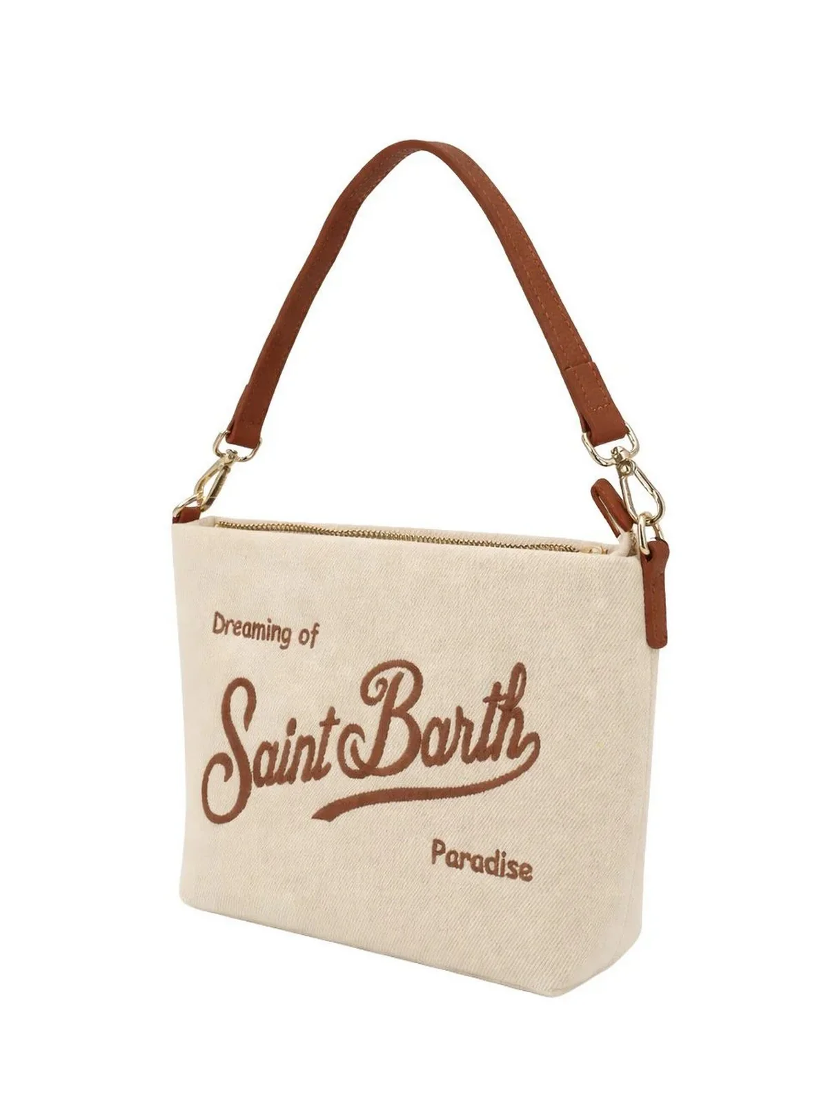MC2 SAINT BARTH Borsa Donna  ALINE BAG 01517L CANVAS GRAIN LEATHER 1019 EMB - Image 3